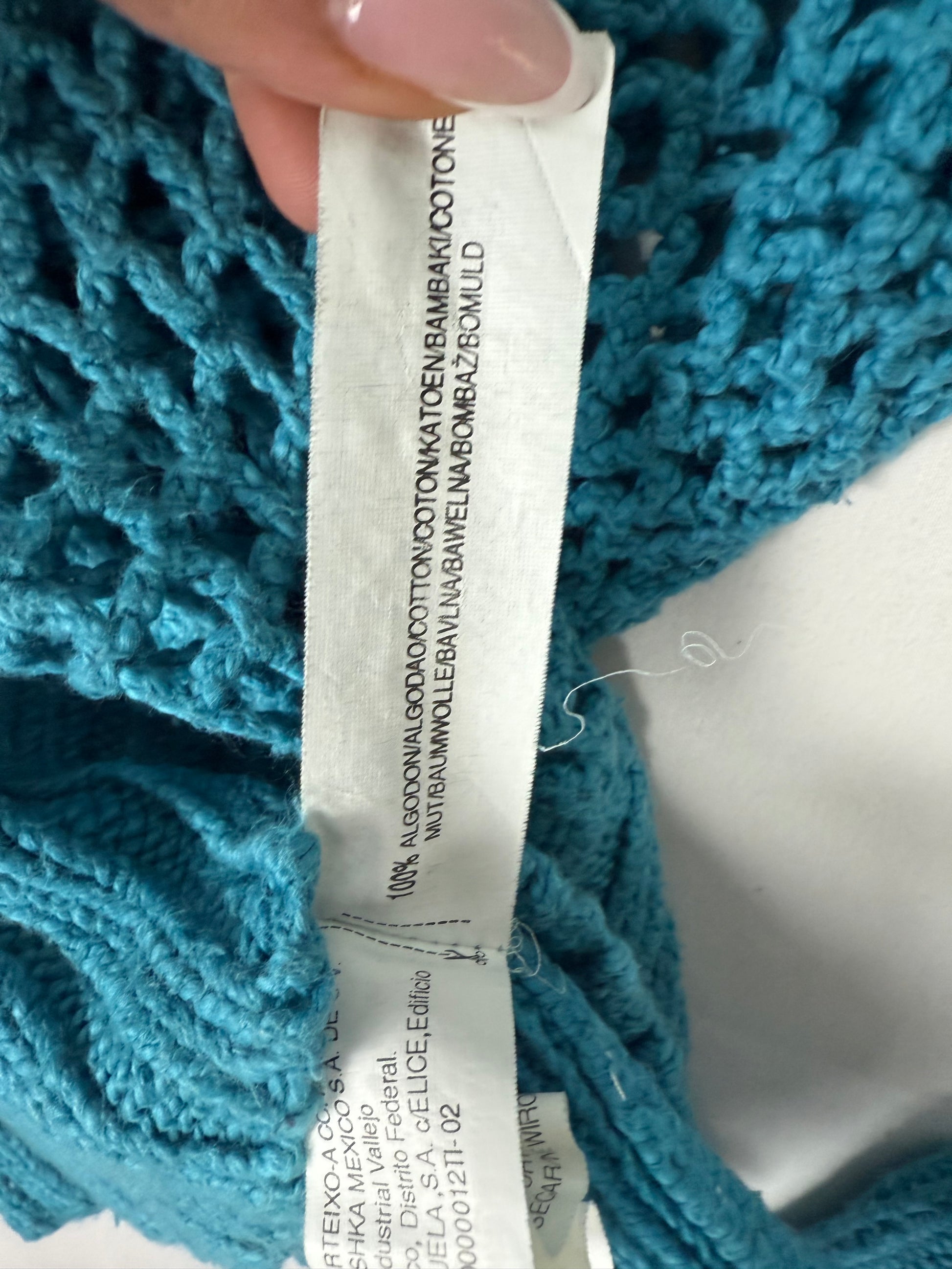 Blue fishnet jumper (S/M)