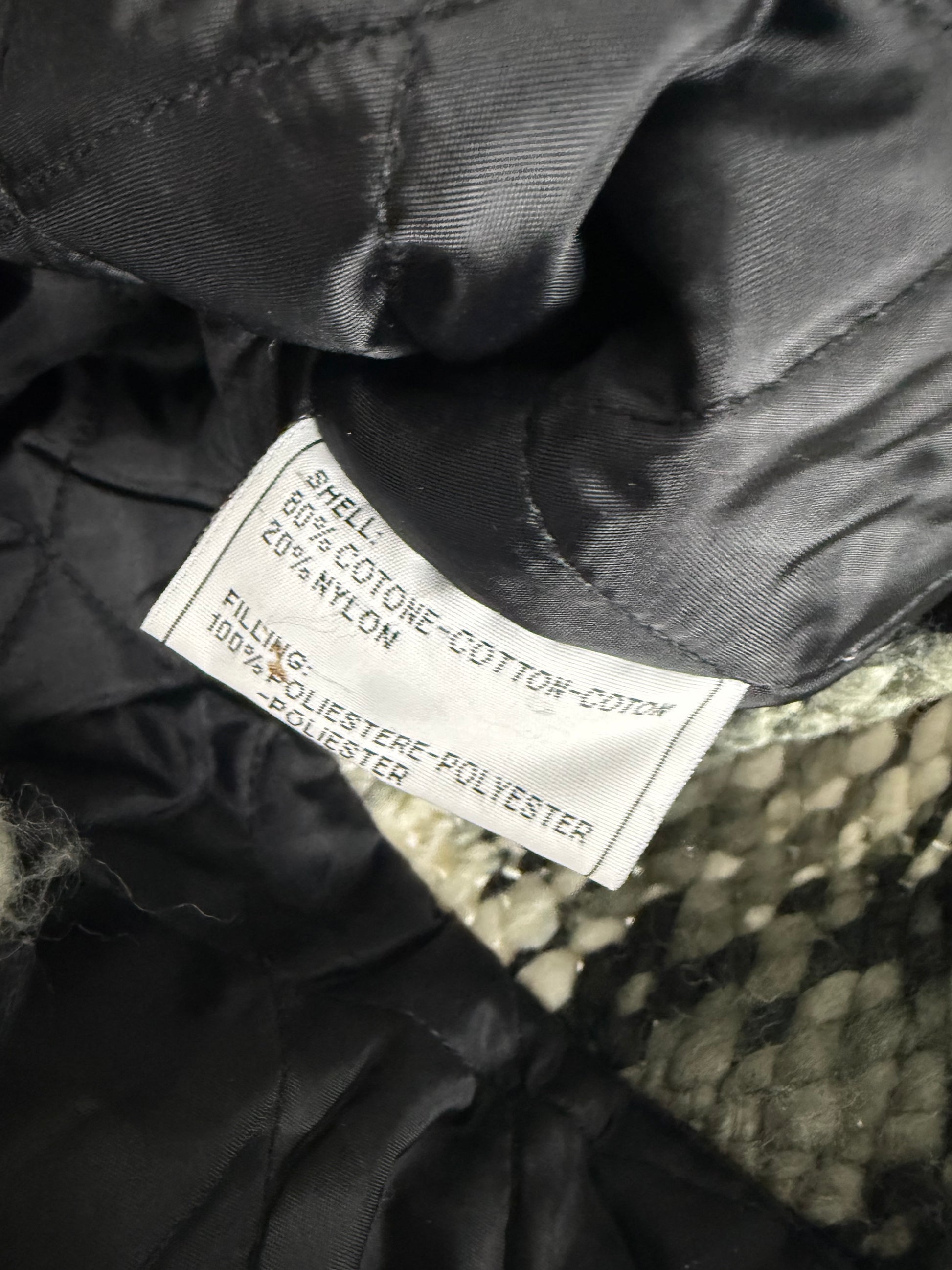 Black embroidered biker jacket (M)