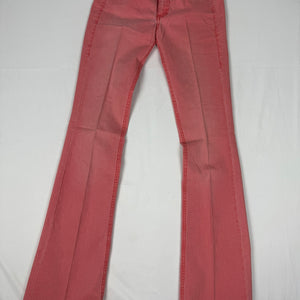 Pink low rise flared bootcut denim pants (XS)