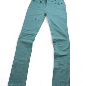 Blue denim low rise skinny pants (S)