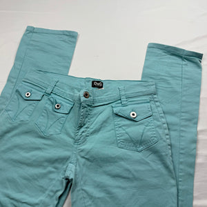 Blue denim low rise skinny pants (S)