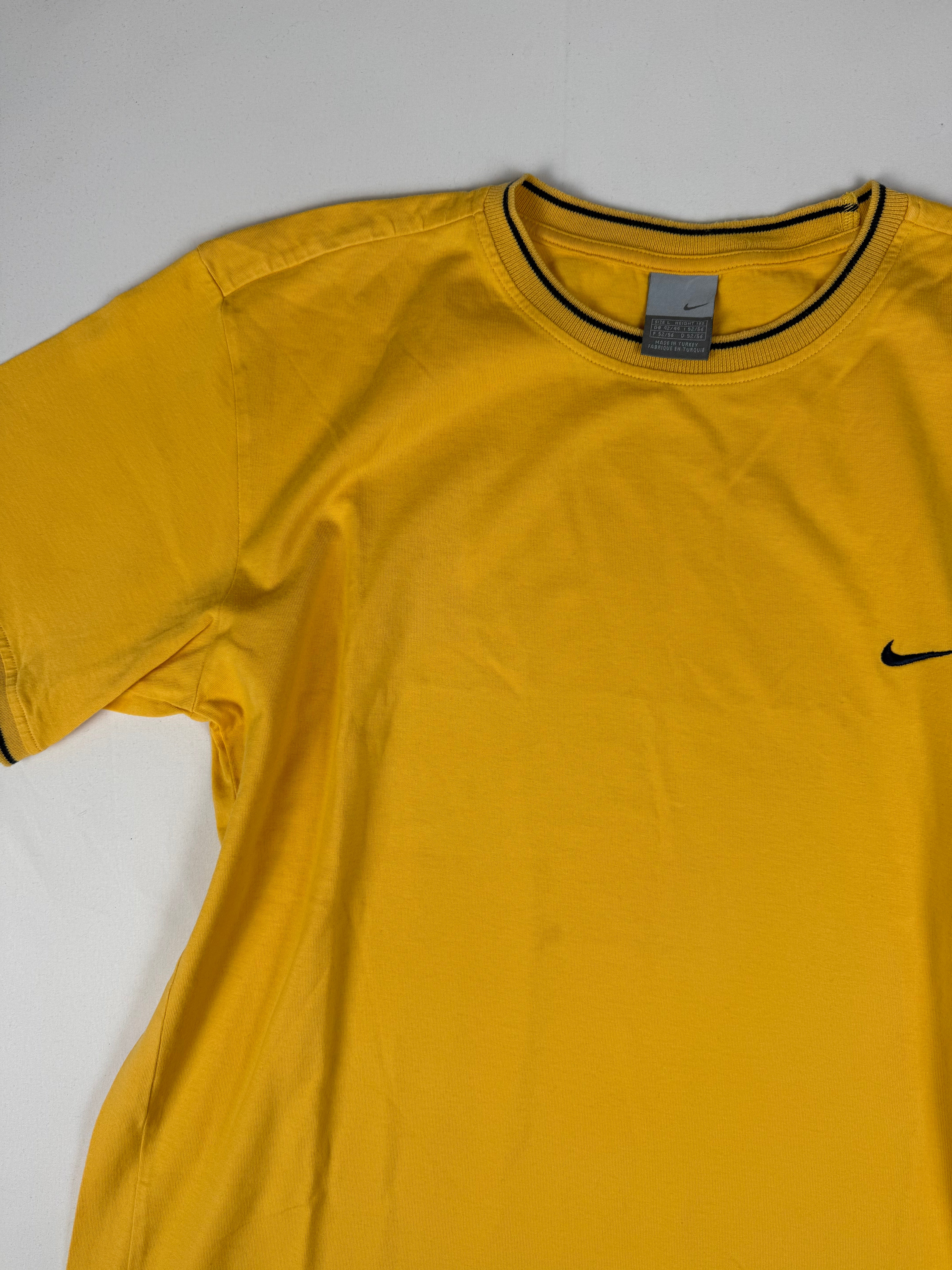 Yellow swoosh logo cotton tee (XL)