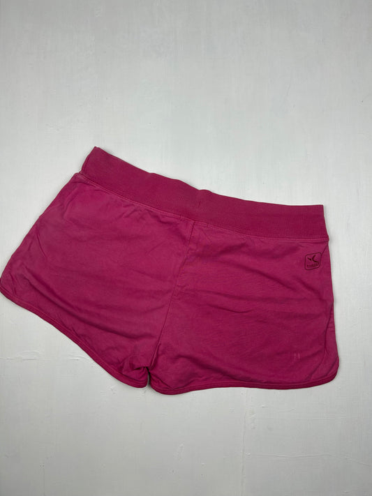 Pink cotton sporty low rise mini short (M)