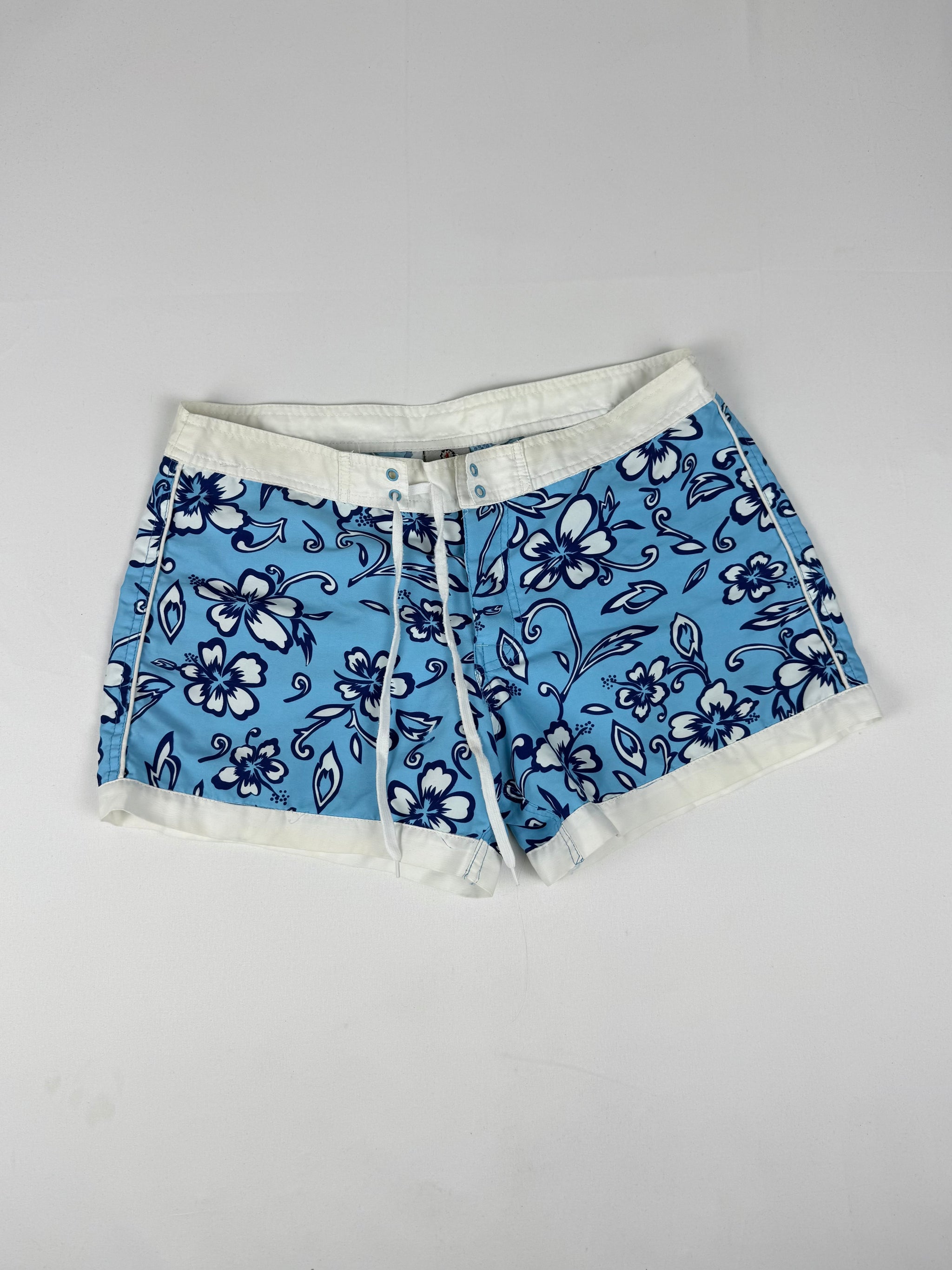 Blue beachwear low rise mini short (M/L)