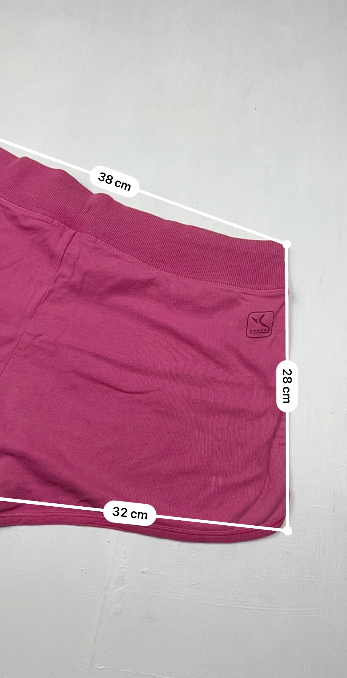 Pink cotton sporty low rise mini short (M)