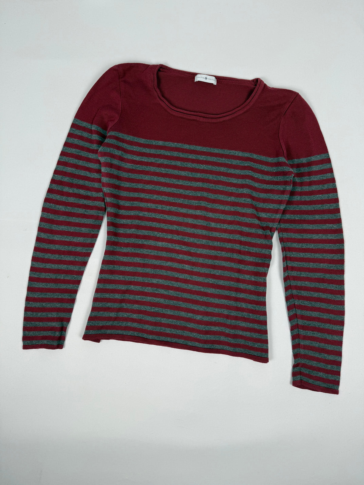 Red striped cotton jumper (L)