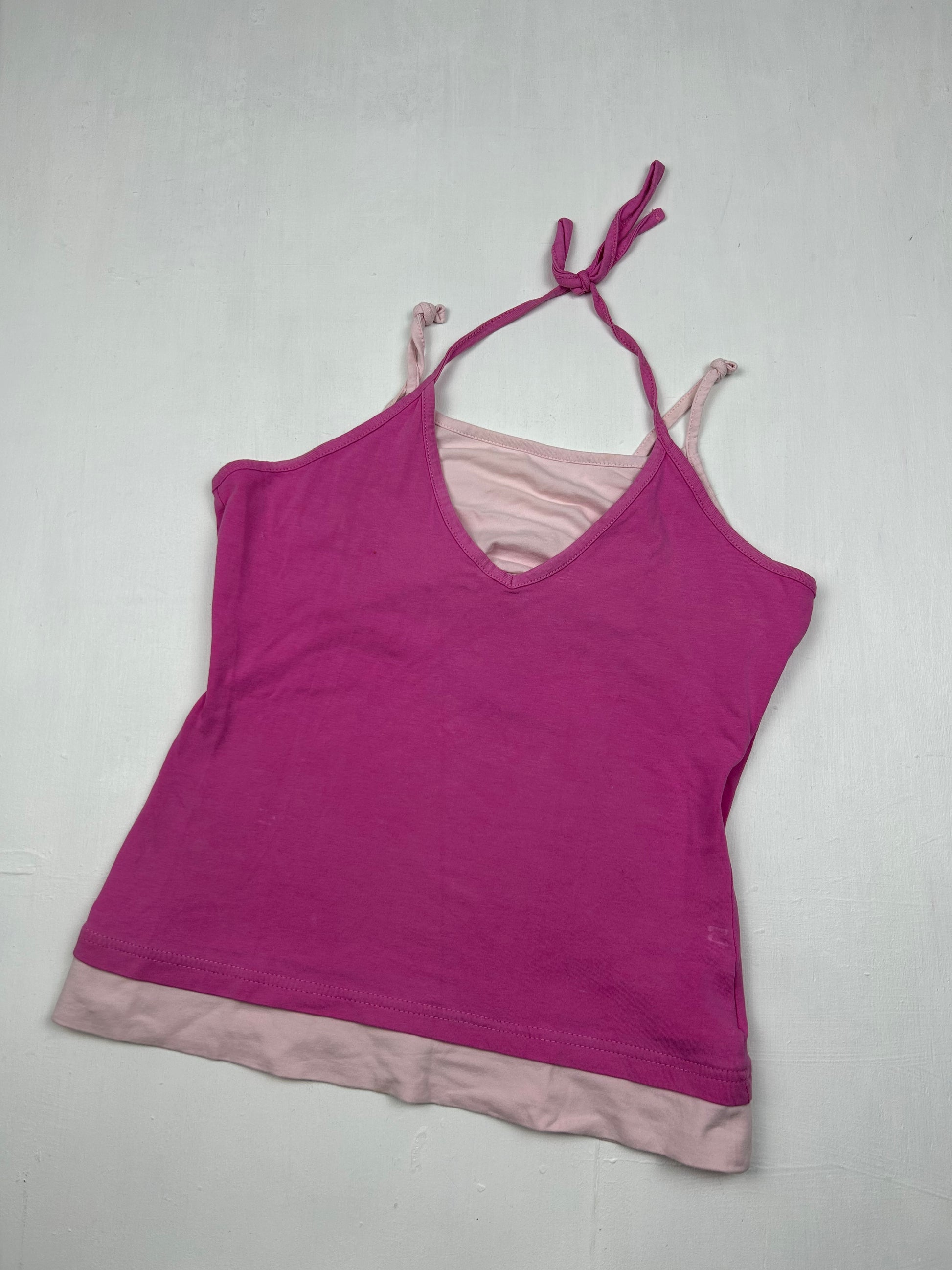 Pink 2 in 1 halter top (S)