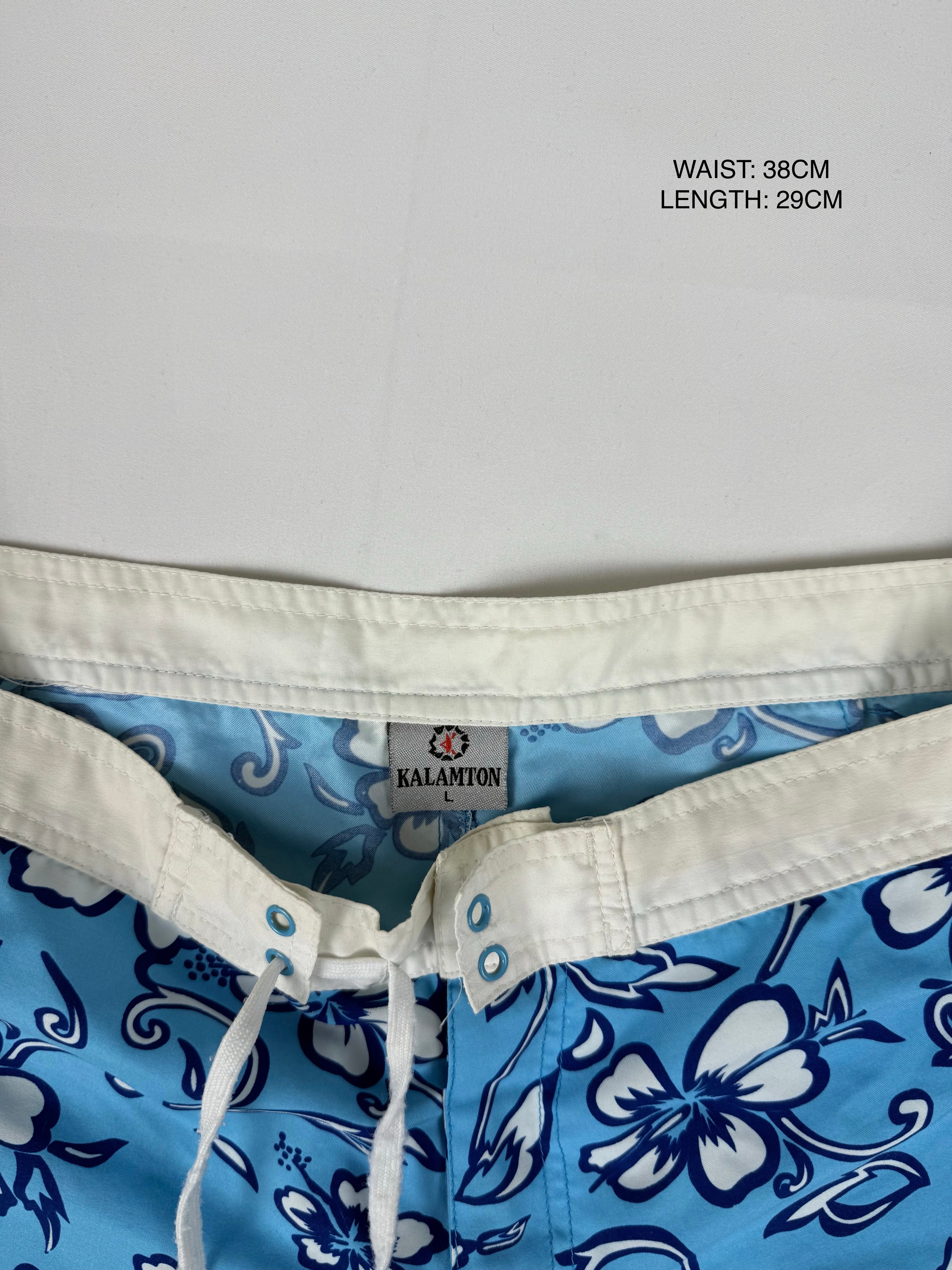 Blue beachwear low rise mini short (M/L)
