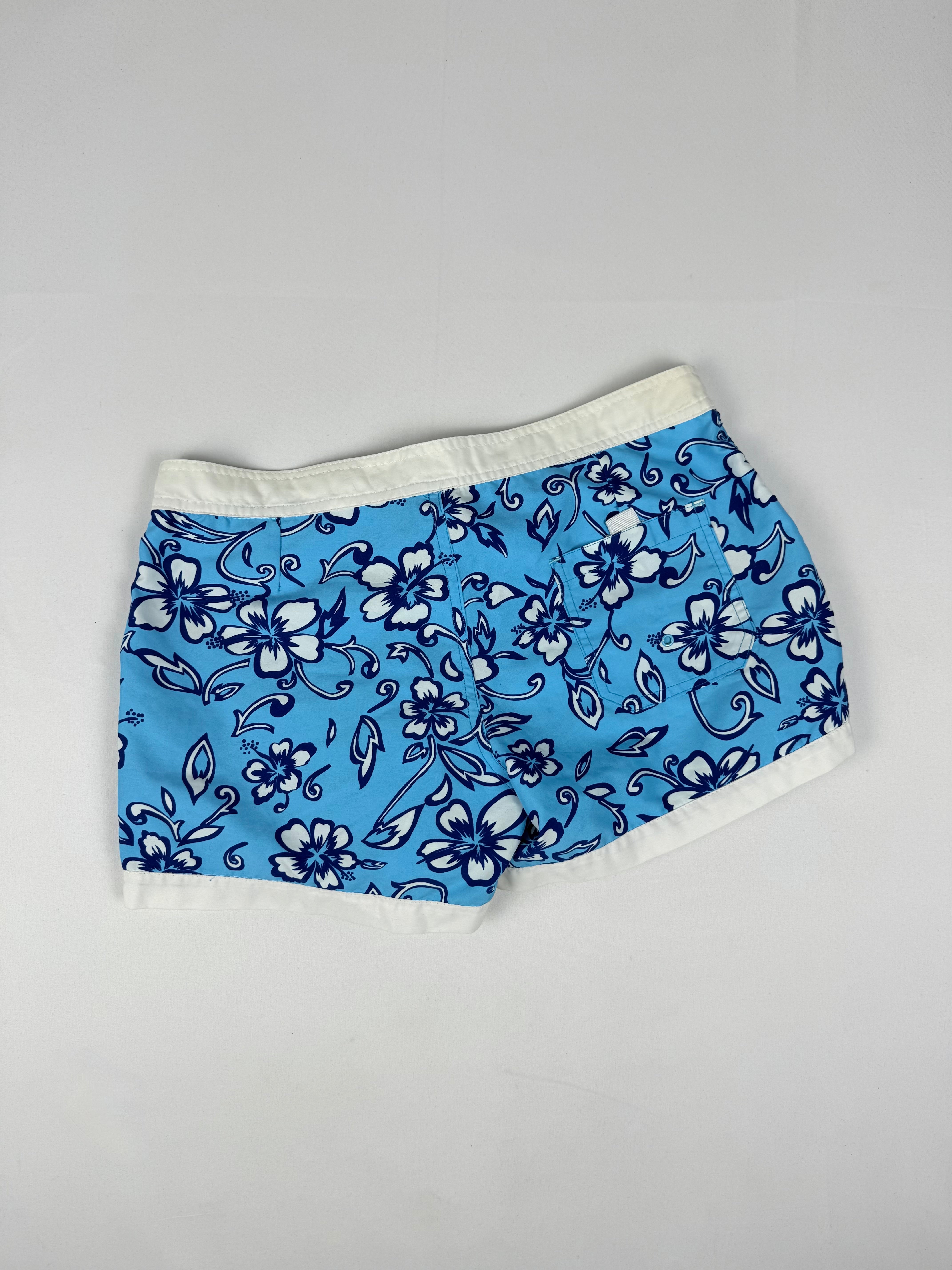 Blue beachwear low rise mini short (M/L)