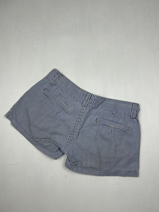 Blue striped low rise mini short (S)