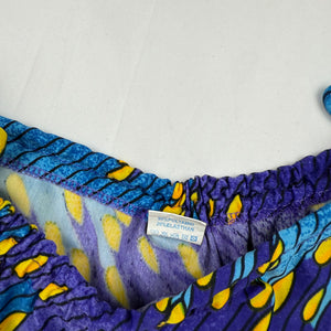 Blue graphic ajustable bikini set (M)