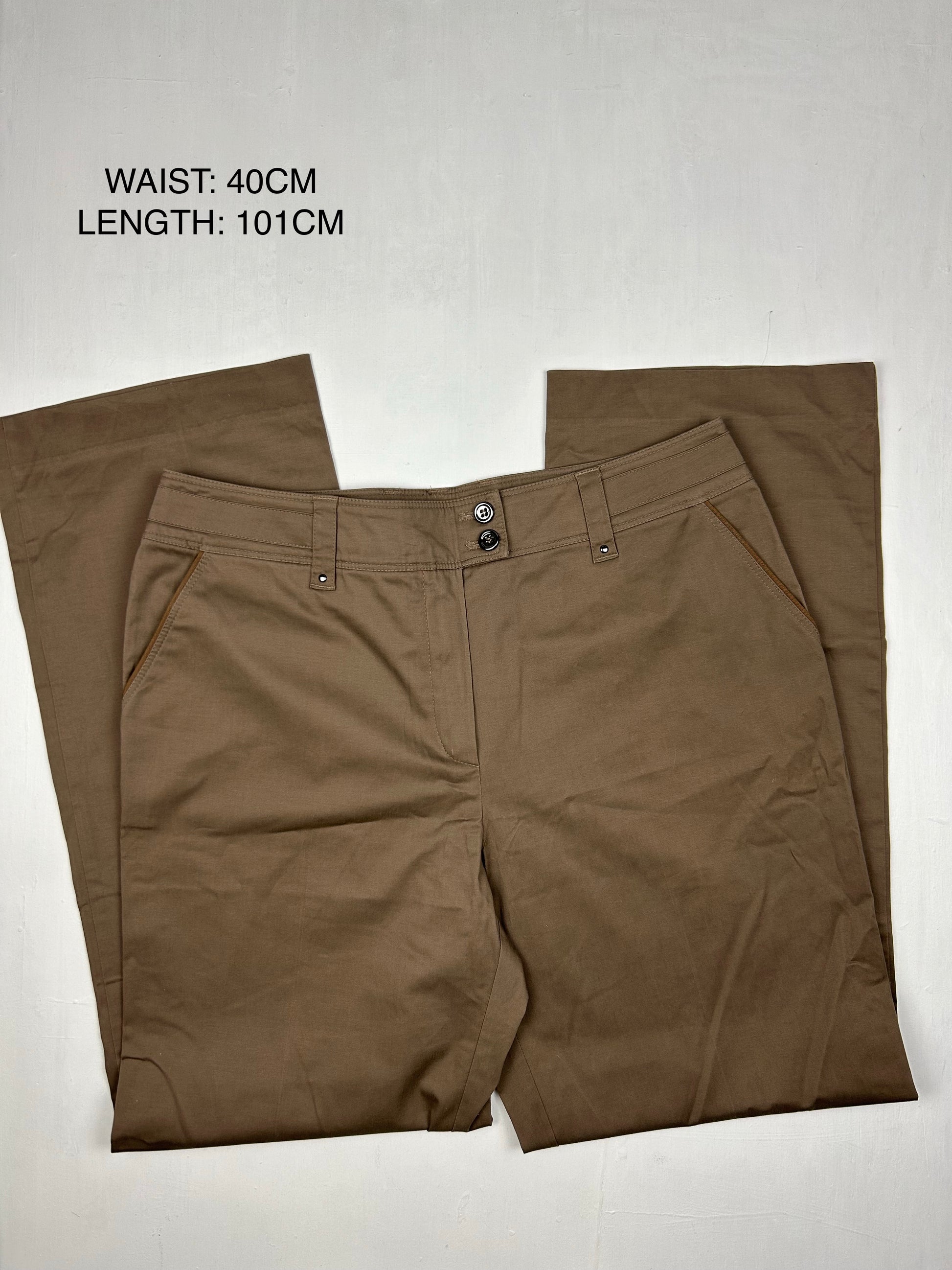 Camel low rise bootcut /straight legs office pants (L)