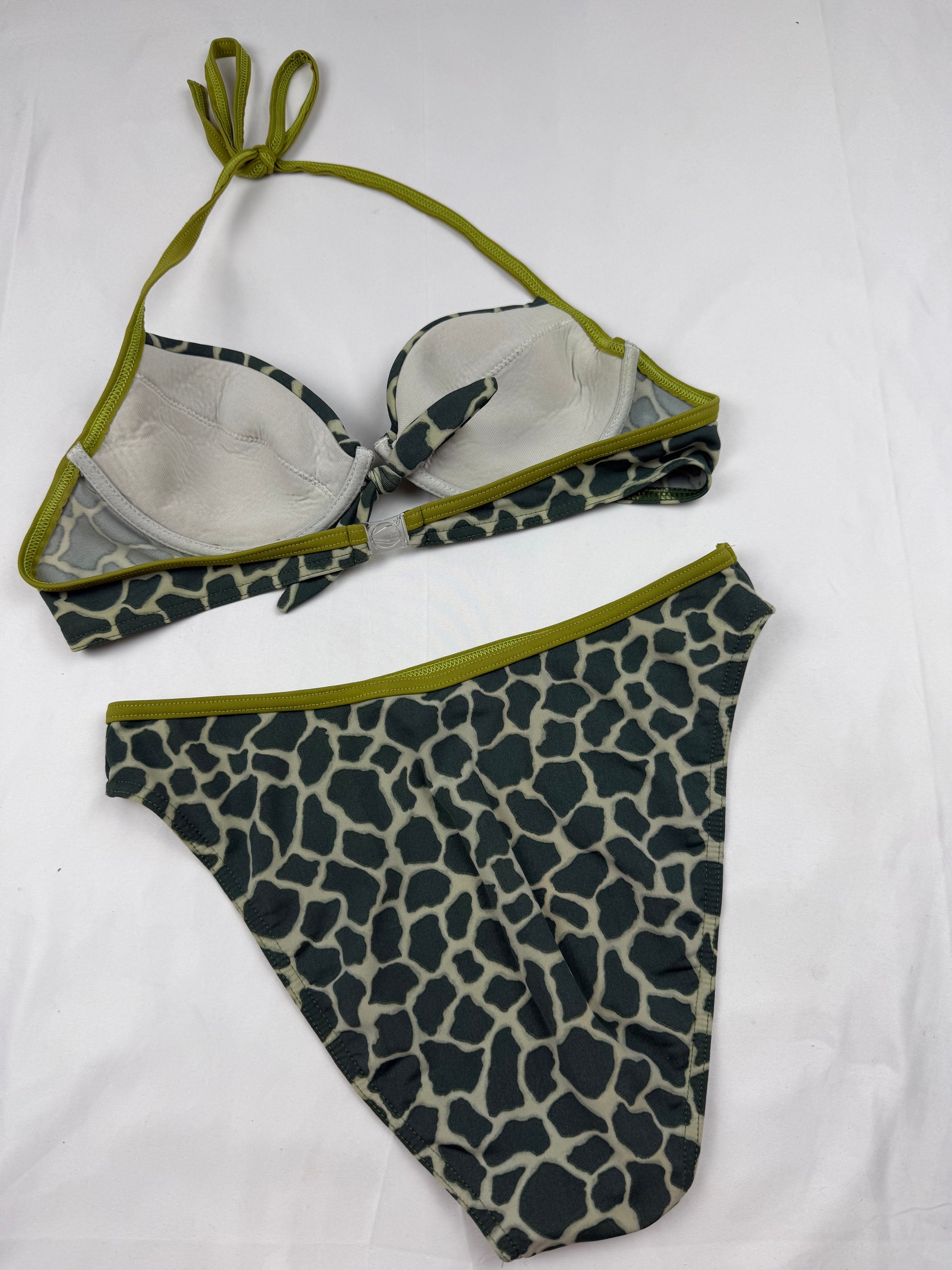 Khaki panther bikini set - elastic damaged (S)