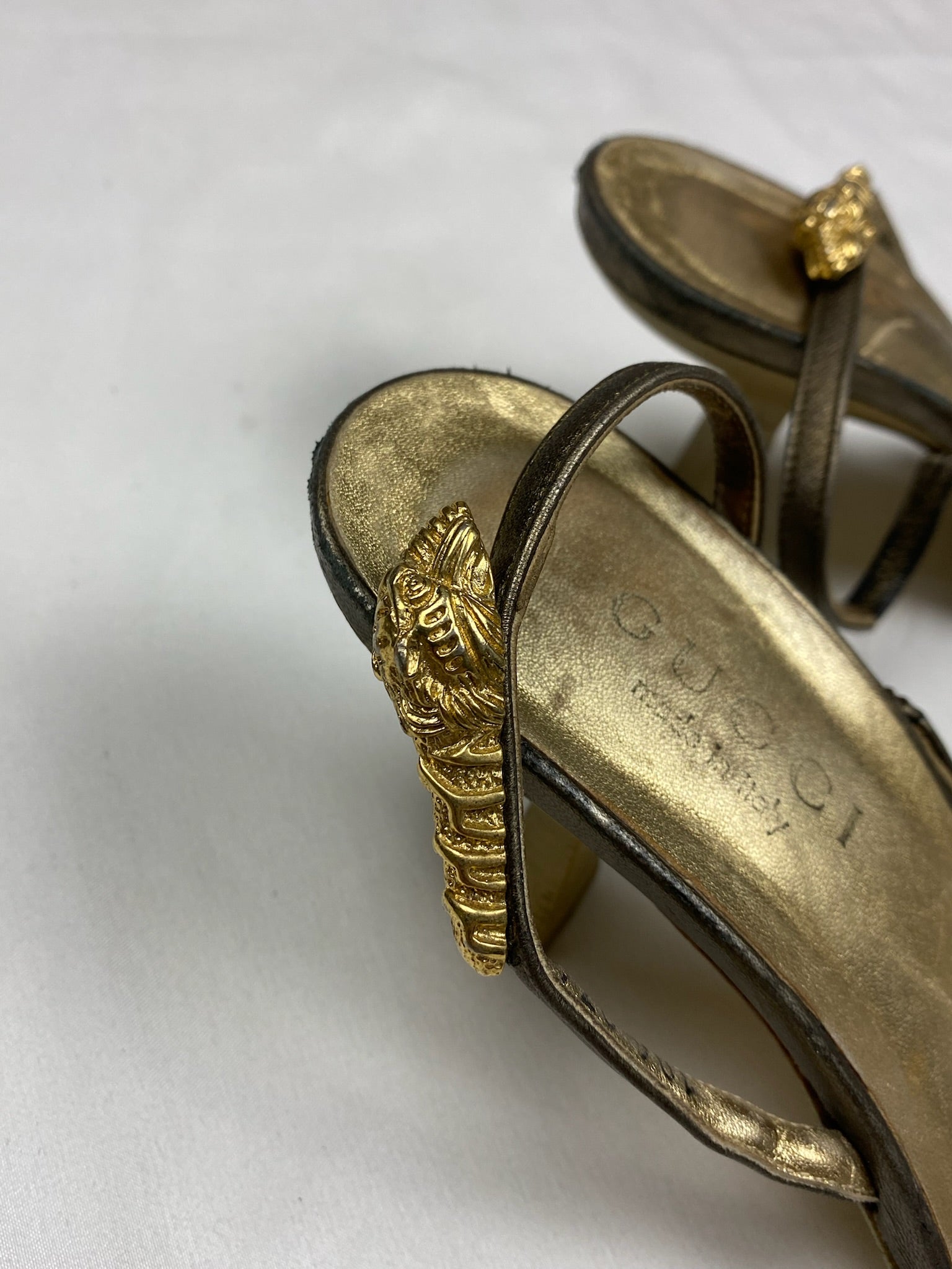 Gold tiger head kitten heels by Tom Ford (38)