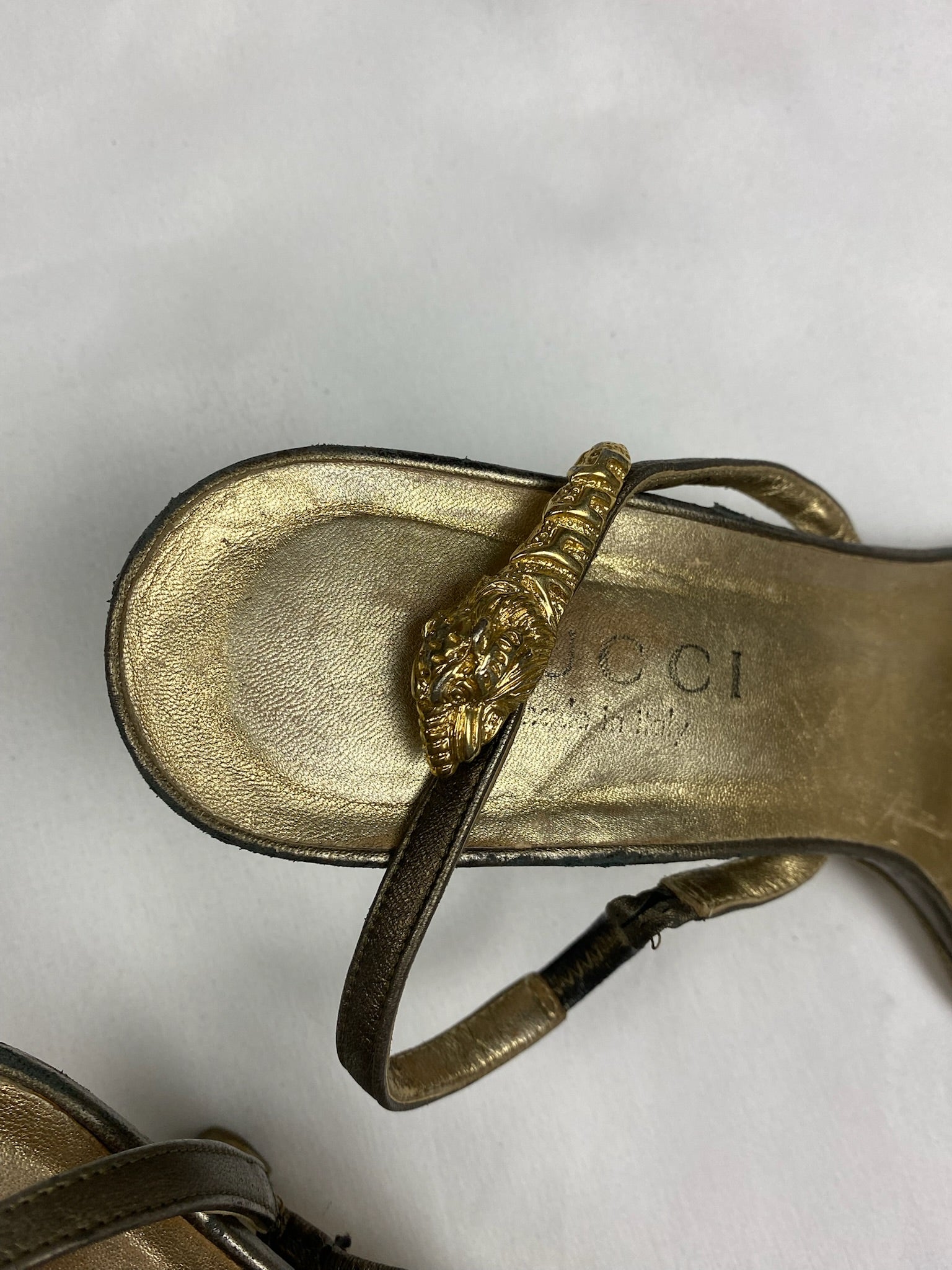 Gold tiger head kitten heels by Tom Ford (38)