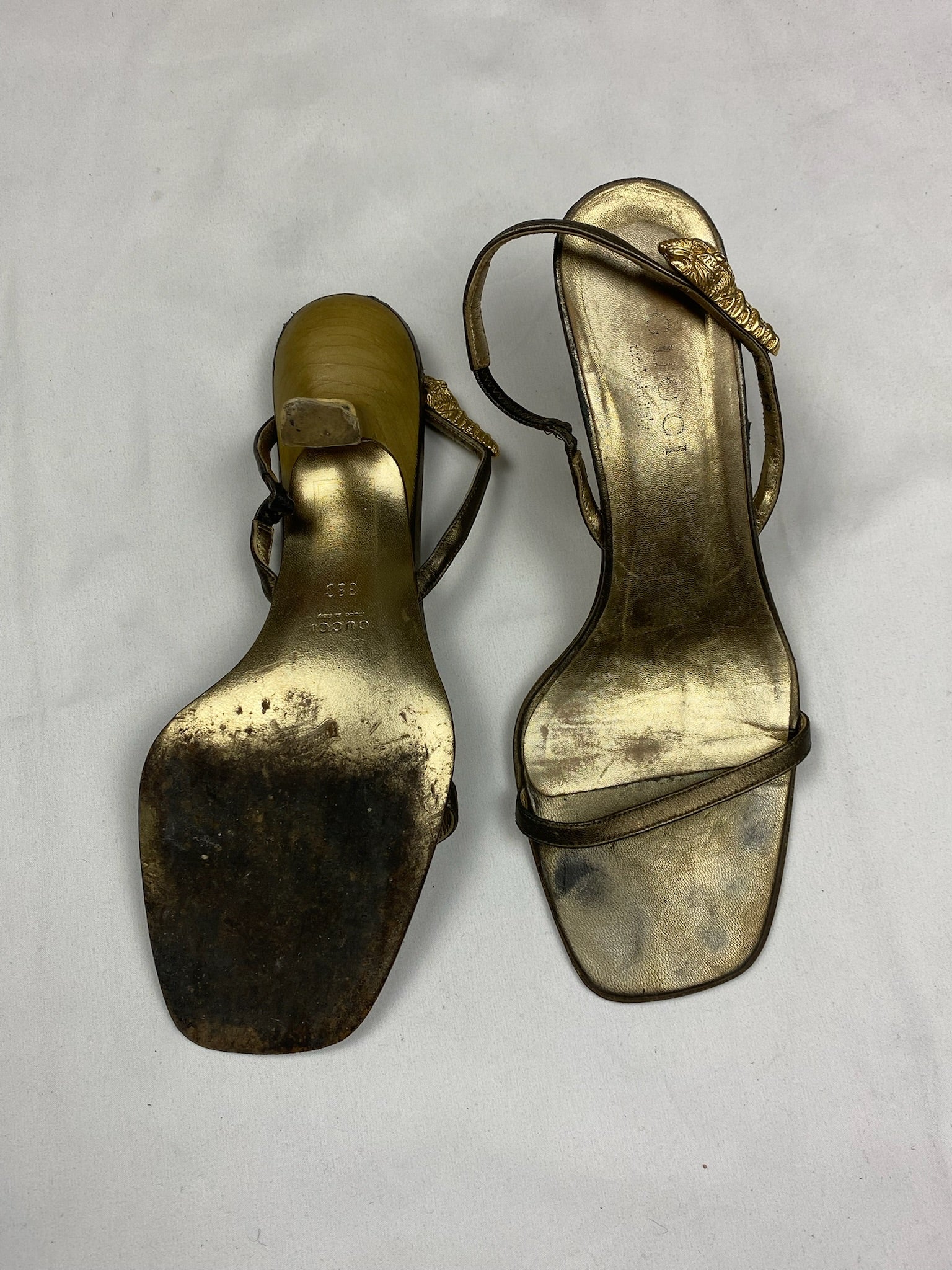 Gold tiger head kitten heels by Tom Ford (38)