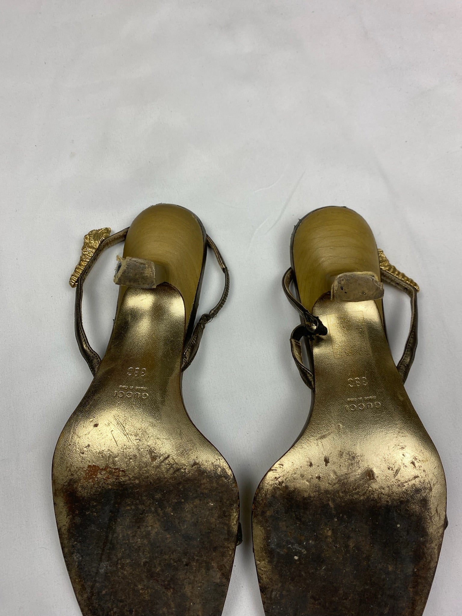 Gold tiger head kitten heels by Tom Ford (38)