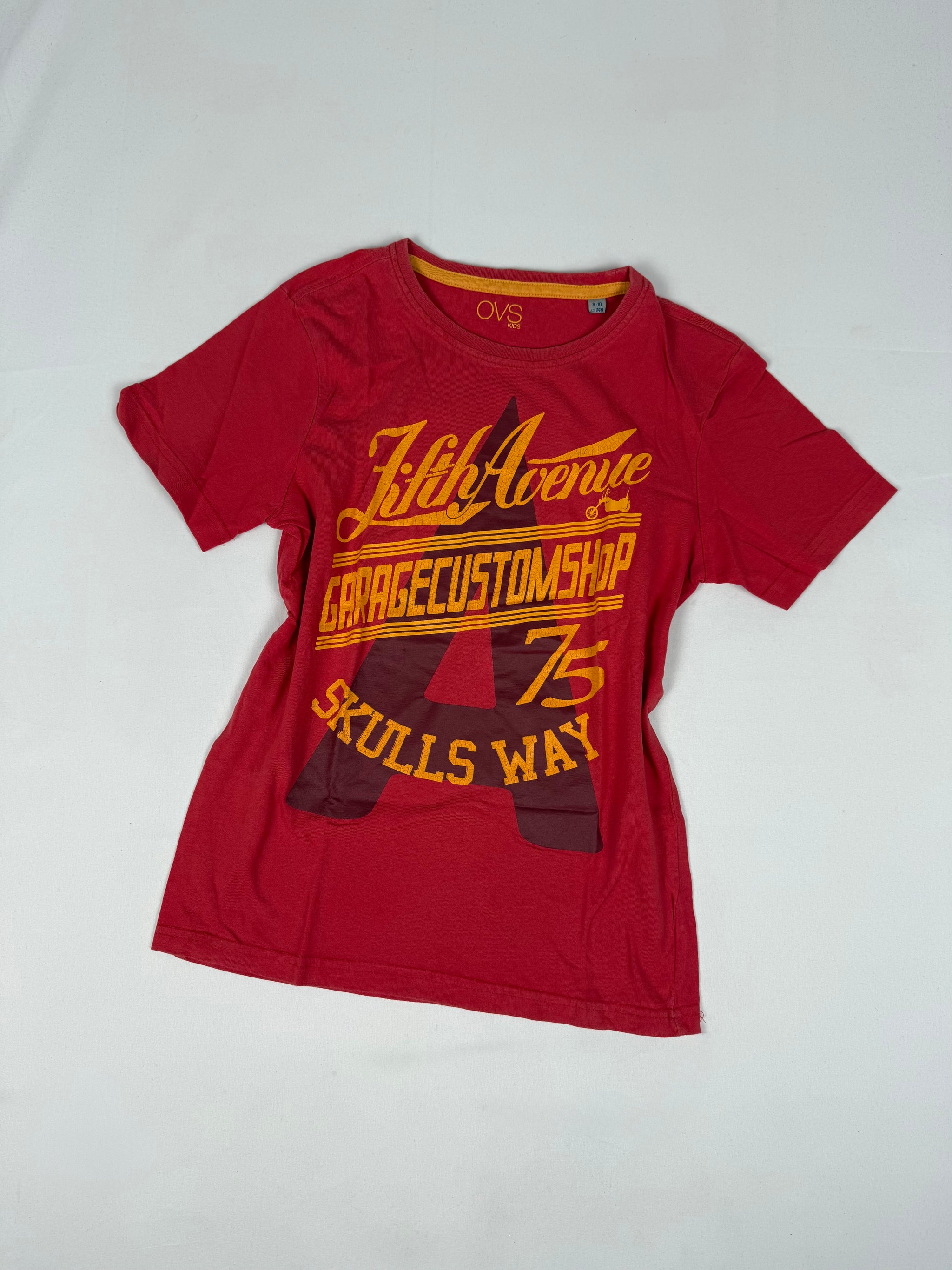 Red graphic cotton tee (XS)