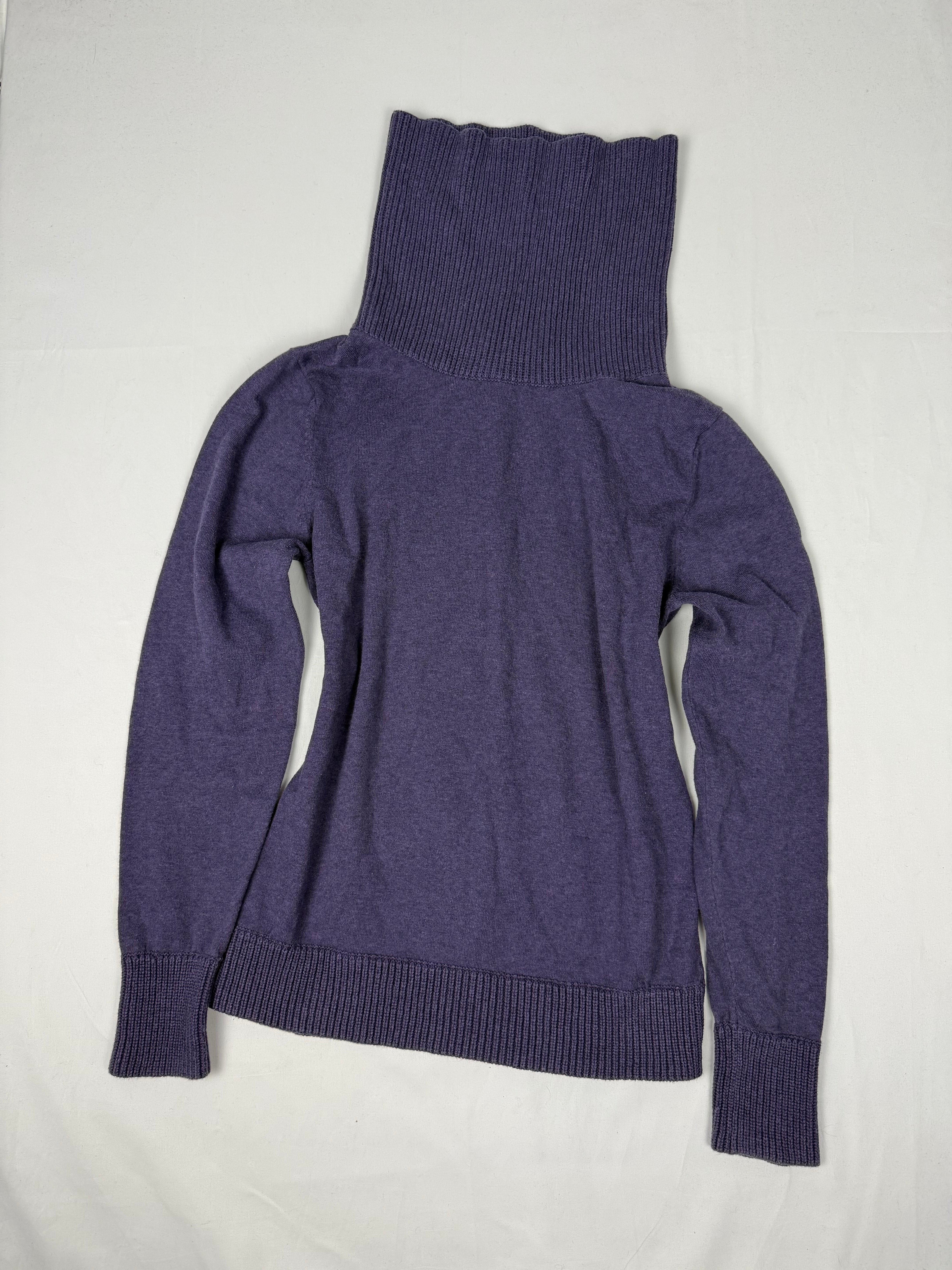 Purple turtleneck jumper (M)