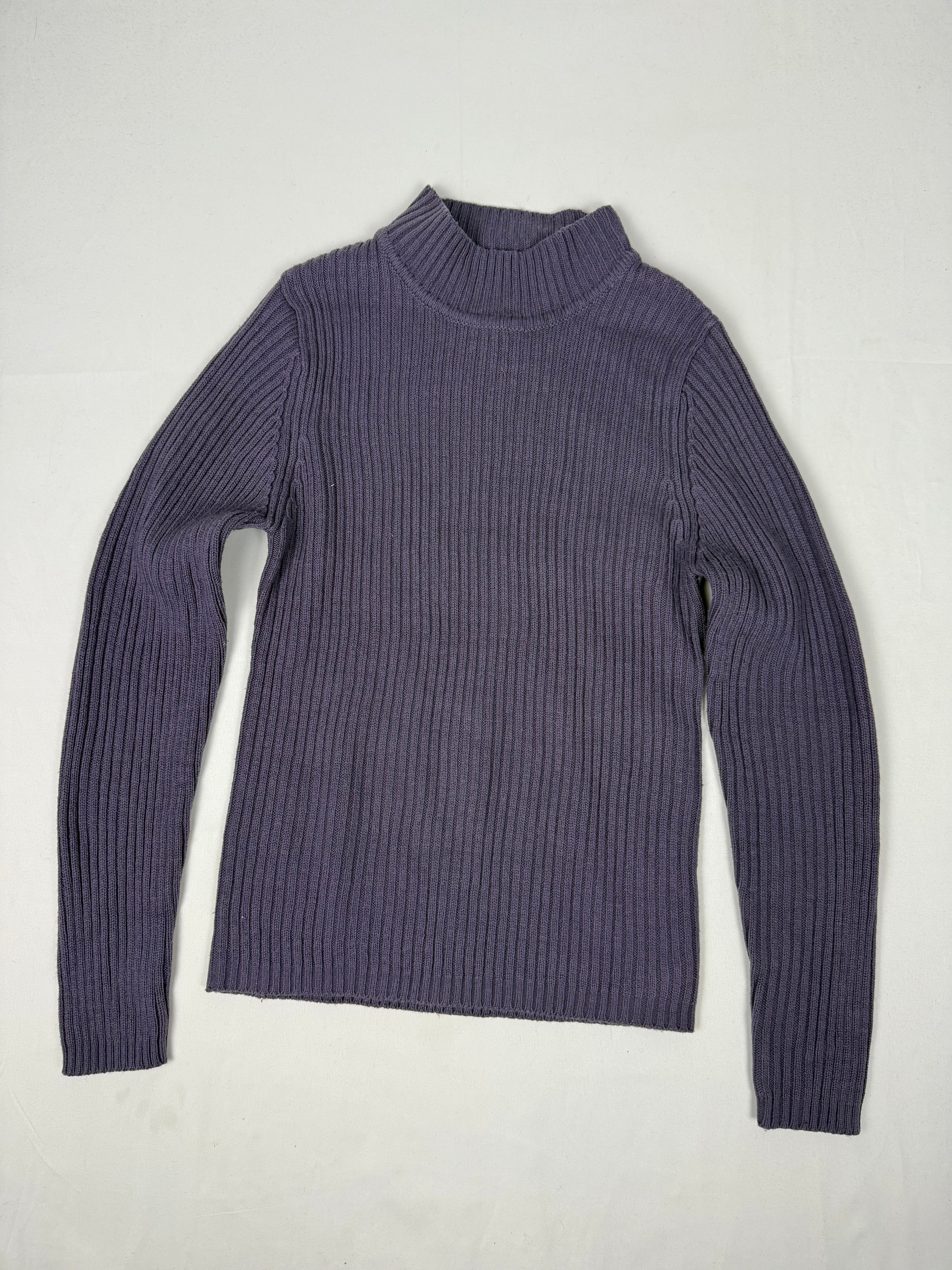 Purple high neck jumper (M)