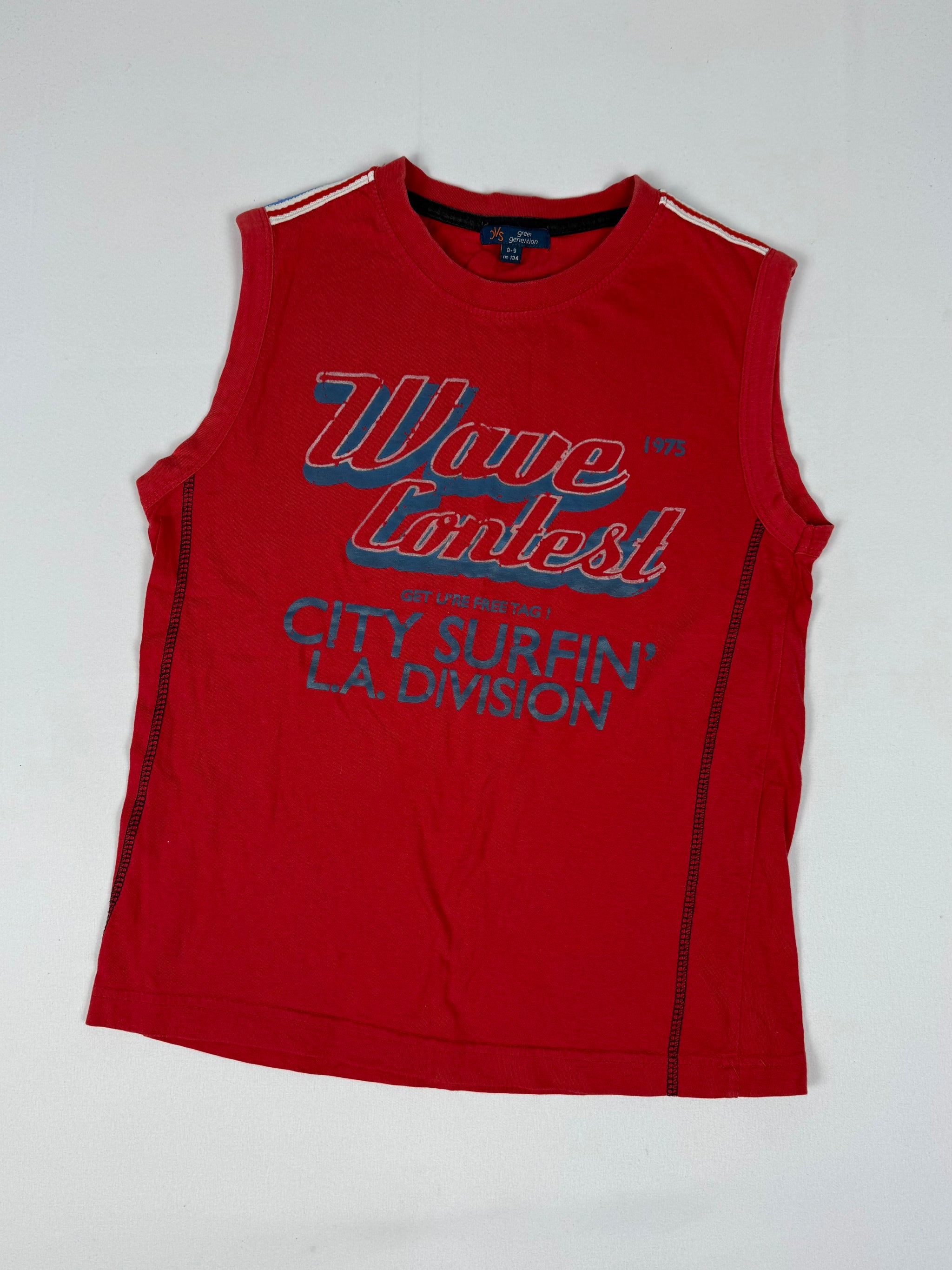 Red activewear graphic top (XS)
