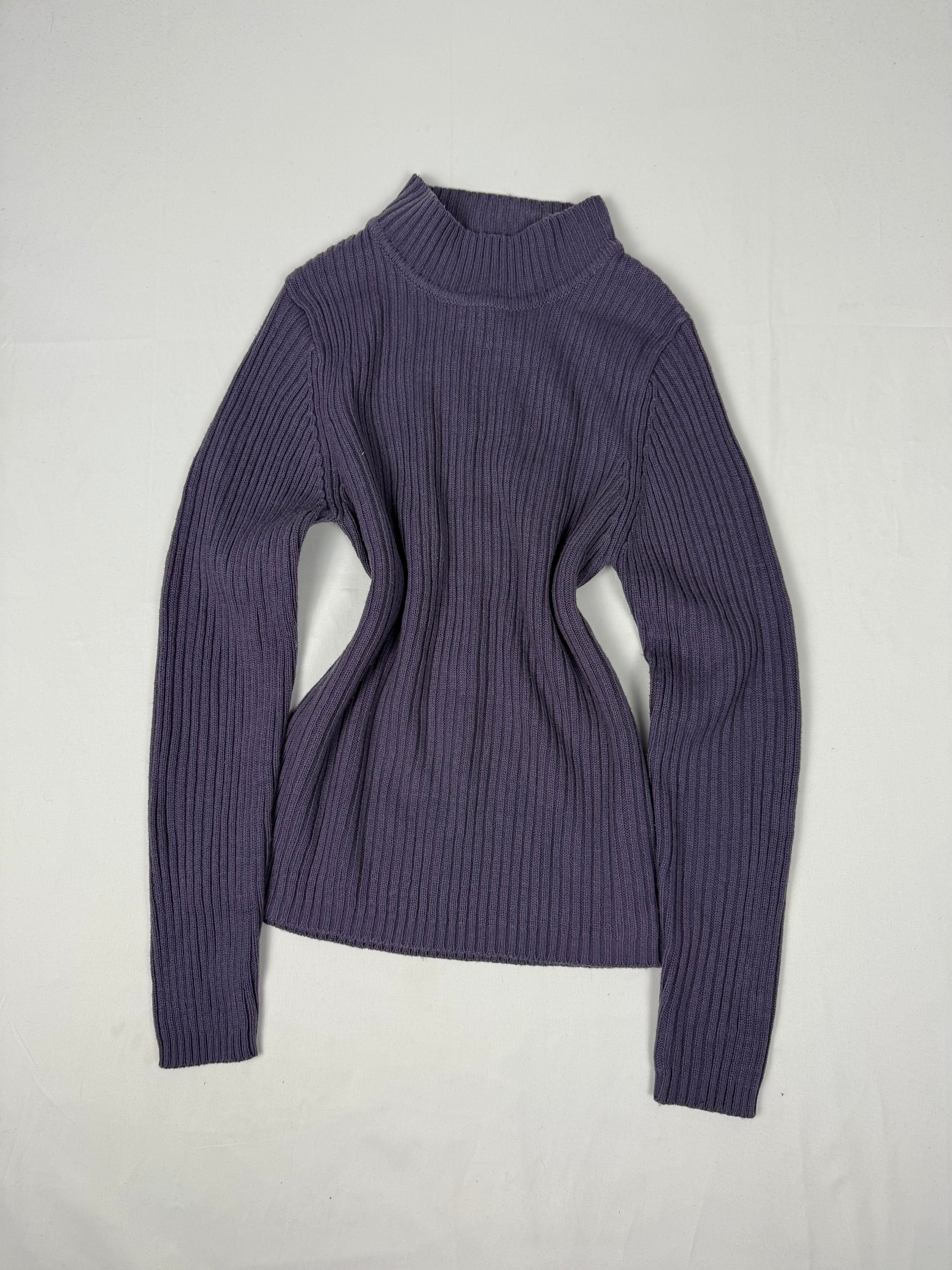 Purple high neck jumper (M)