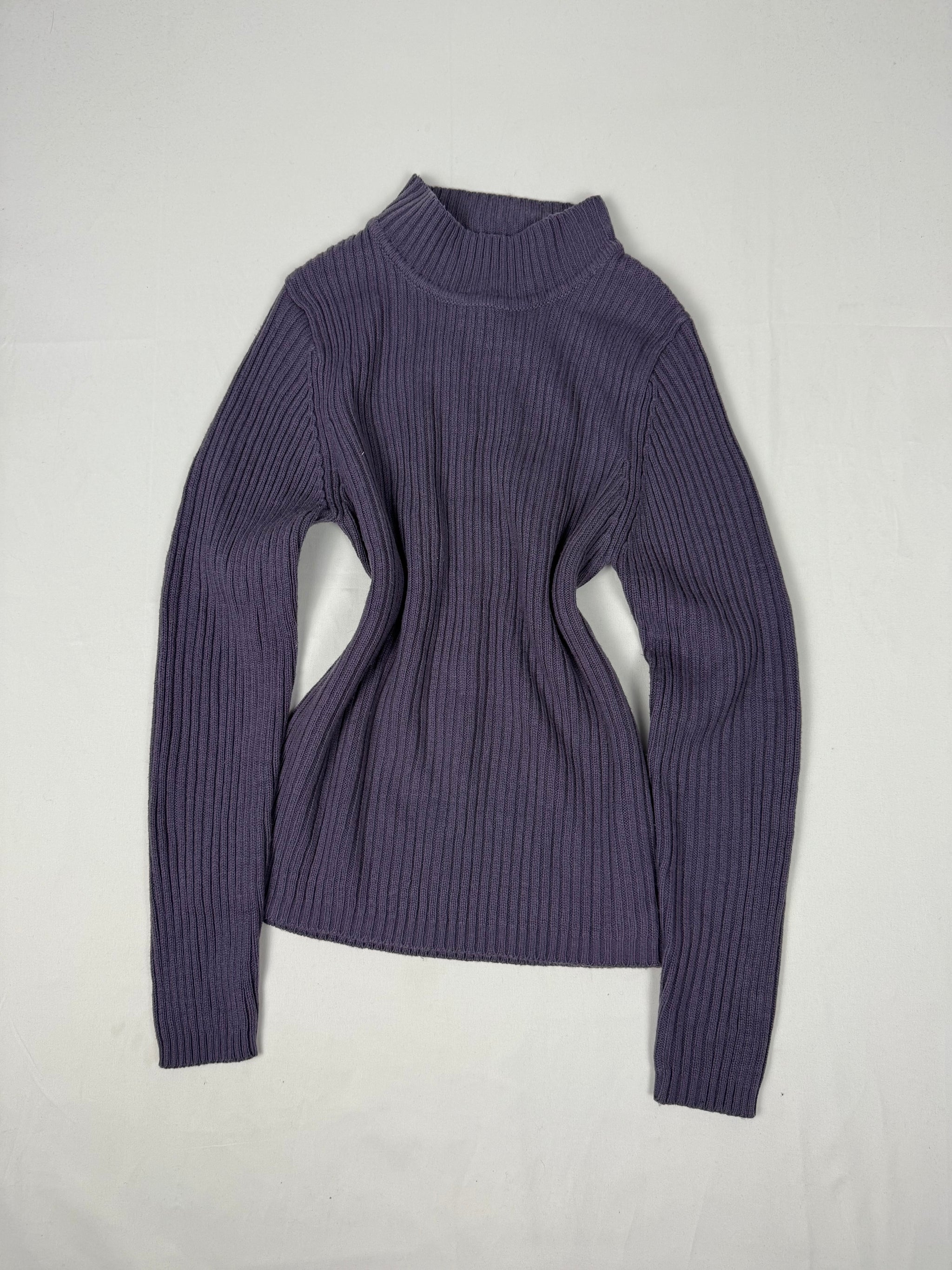 Purple high neck jumper (M)