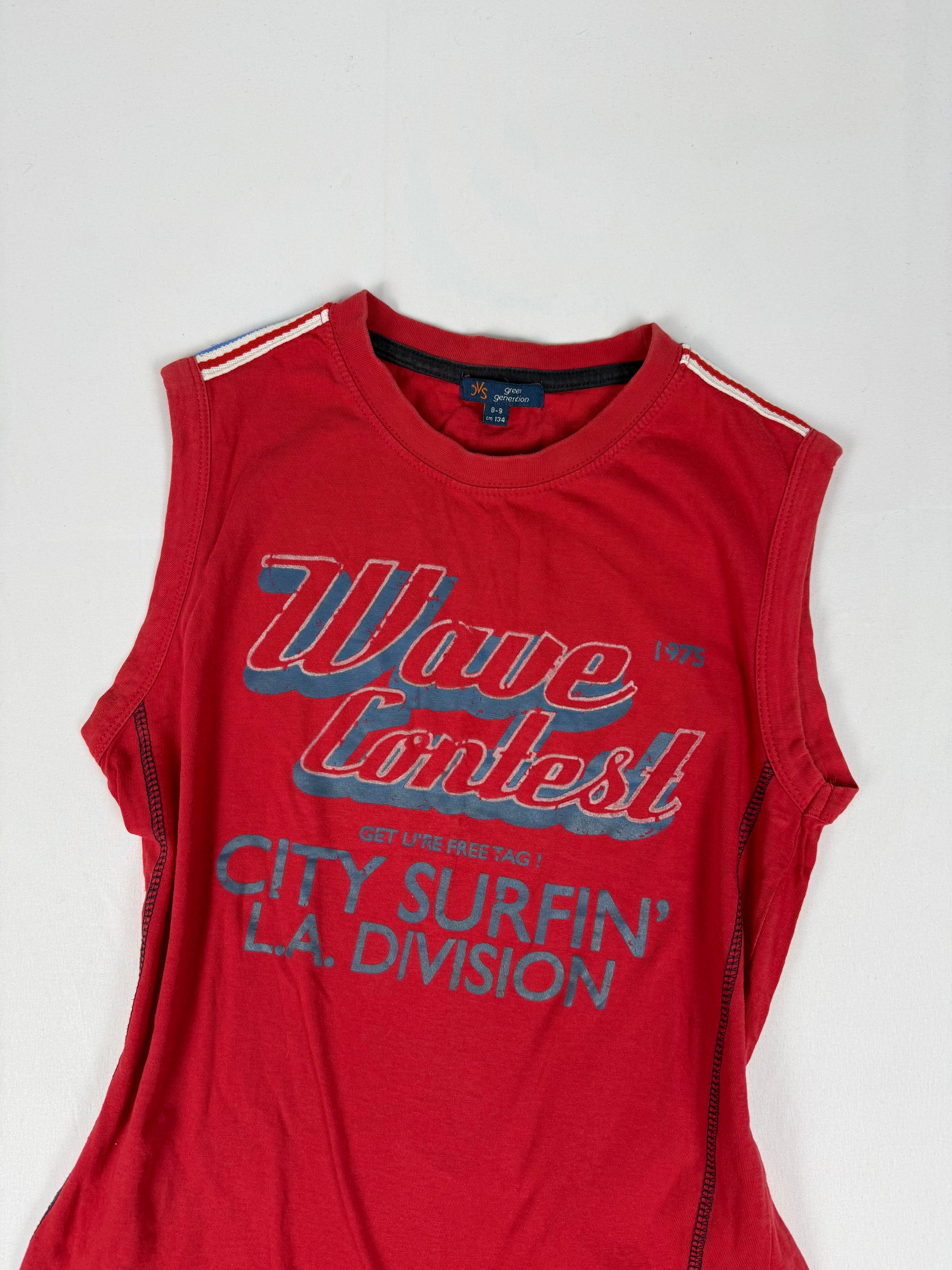 Red activewear graphic top (XS)