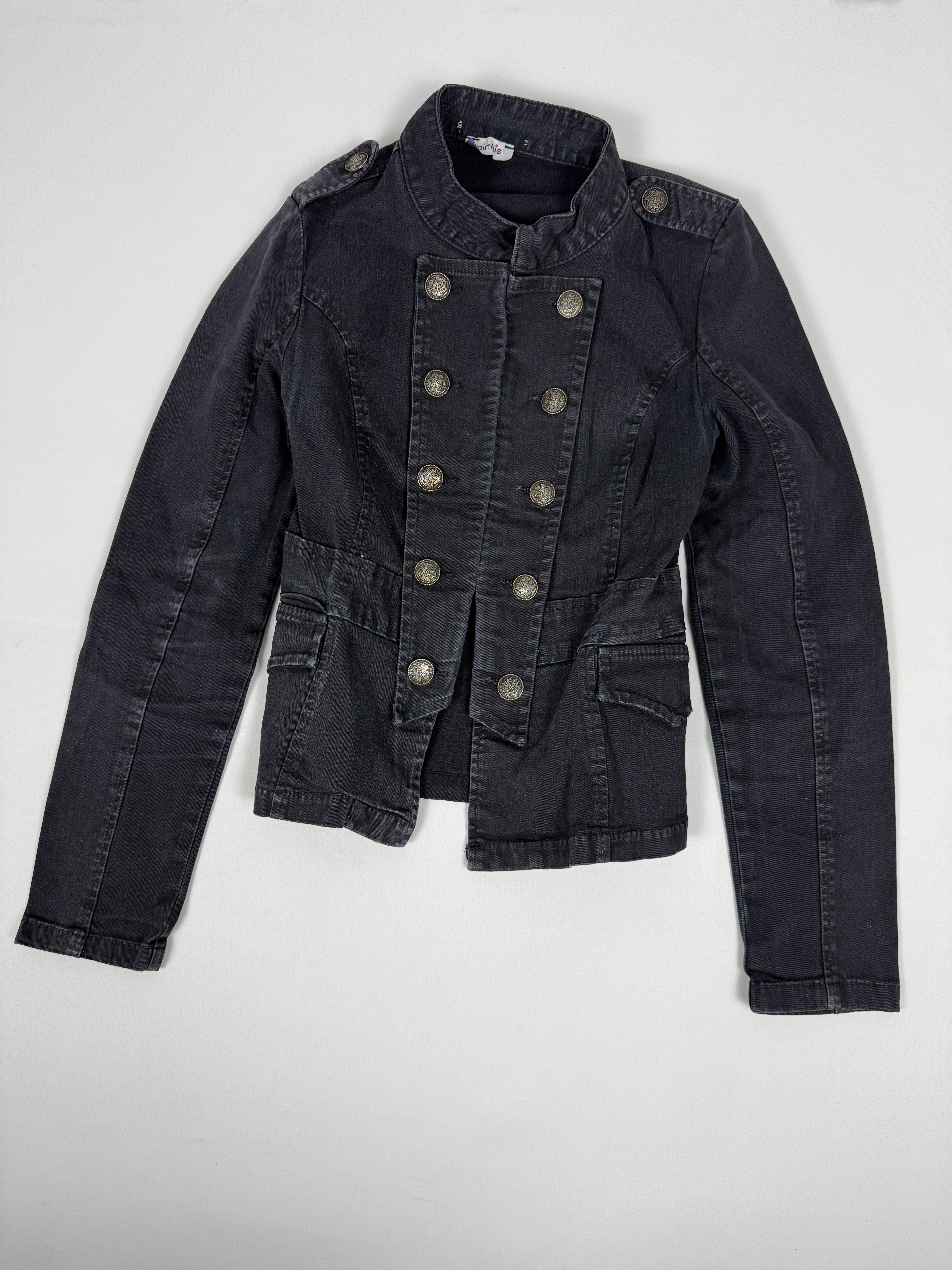 Blazer de bureau noir zippé (M)