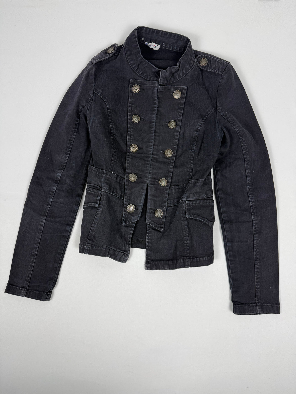 Blazer de bureau noir zippé (M)