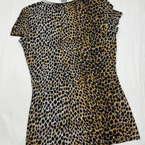 Panther print lycra tight fit tee (XS/S)