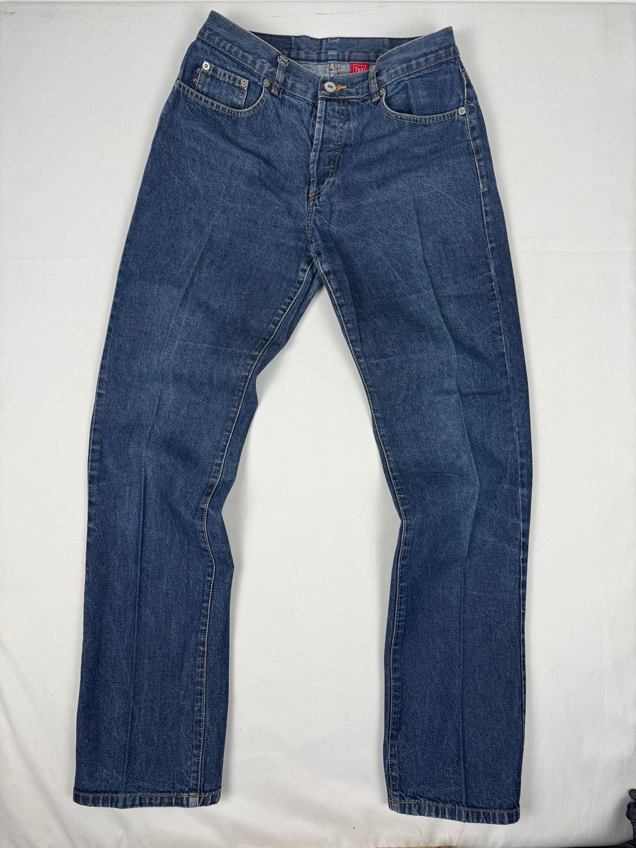 Navy mid rise baggy pants (S/M)