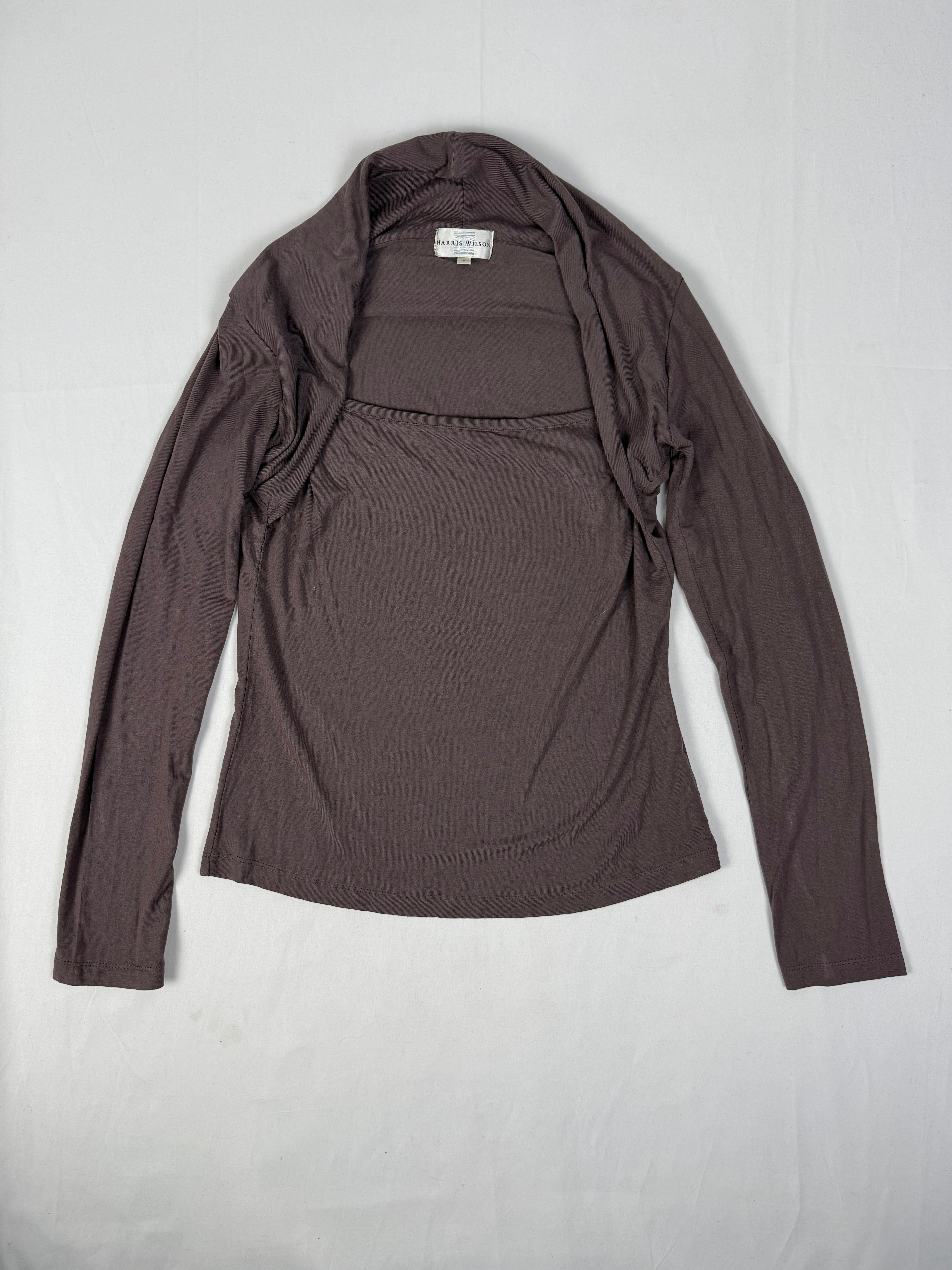 Brown stretchy long sleeves top (M/L)