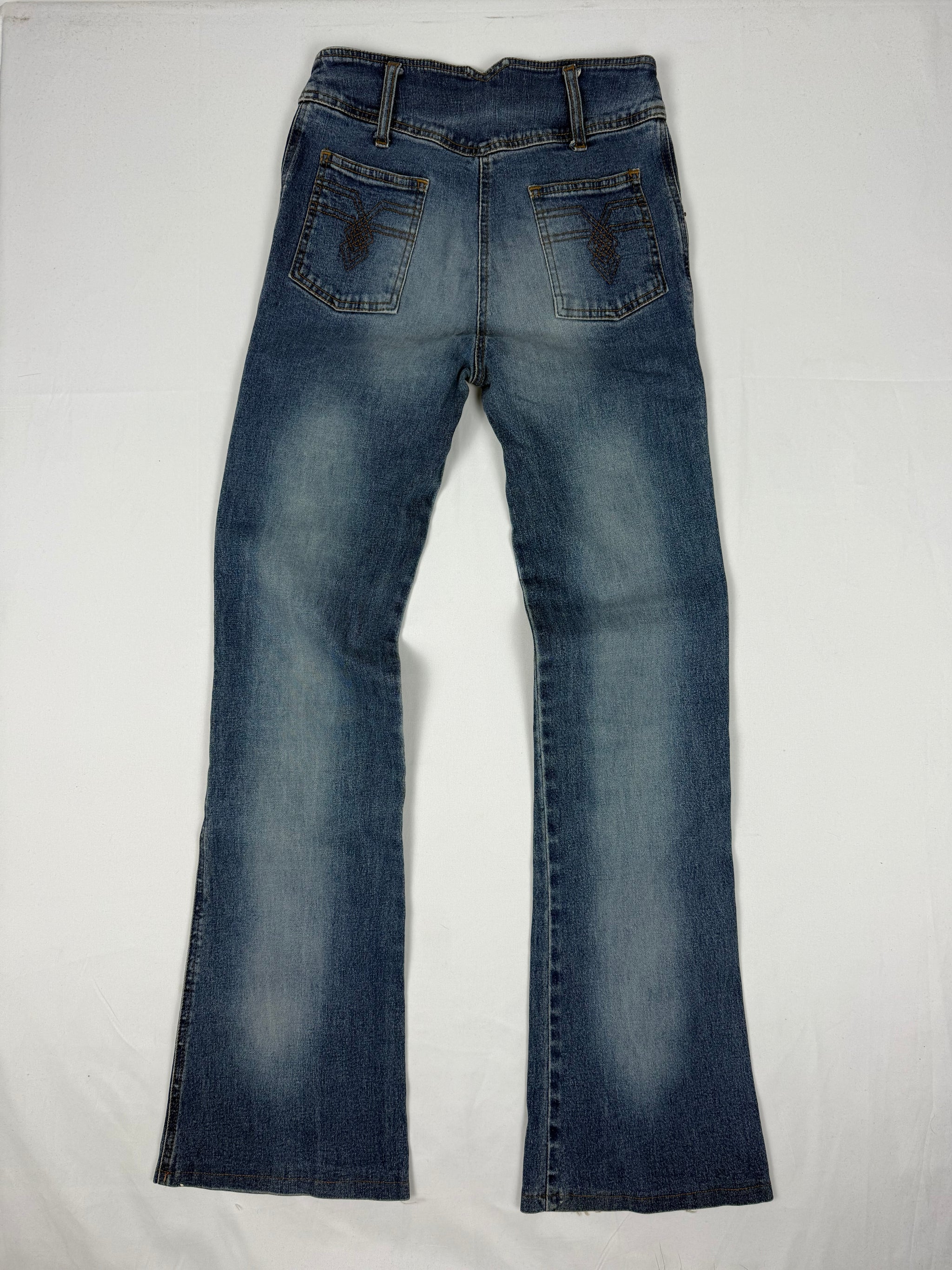 Navy low rise flare pants (XS)
