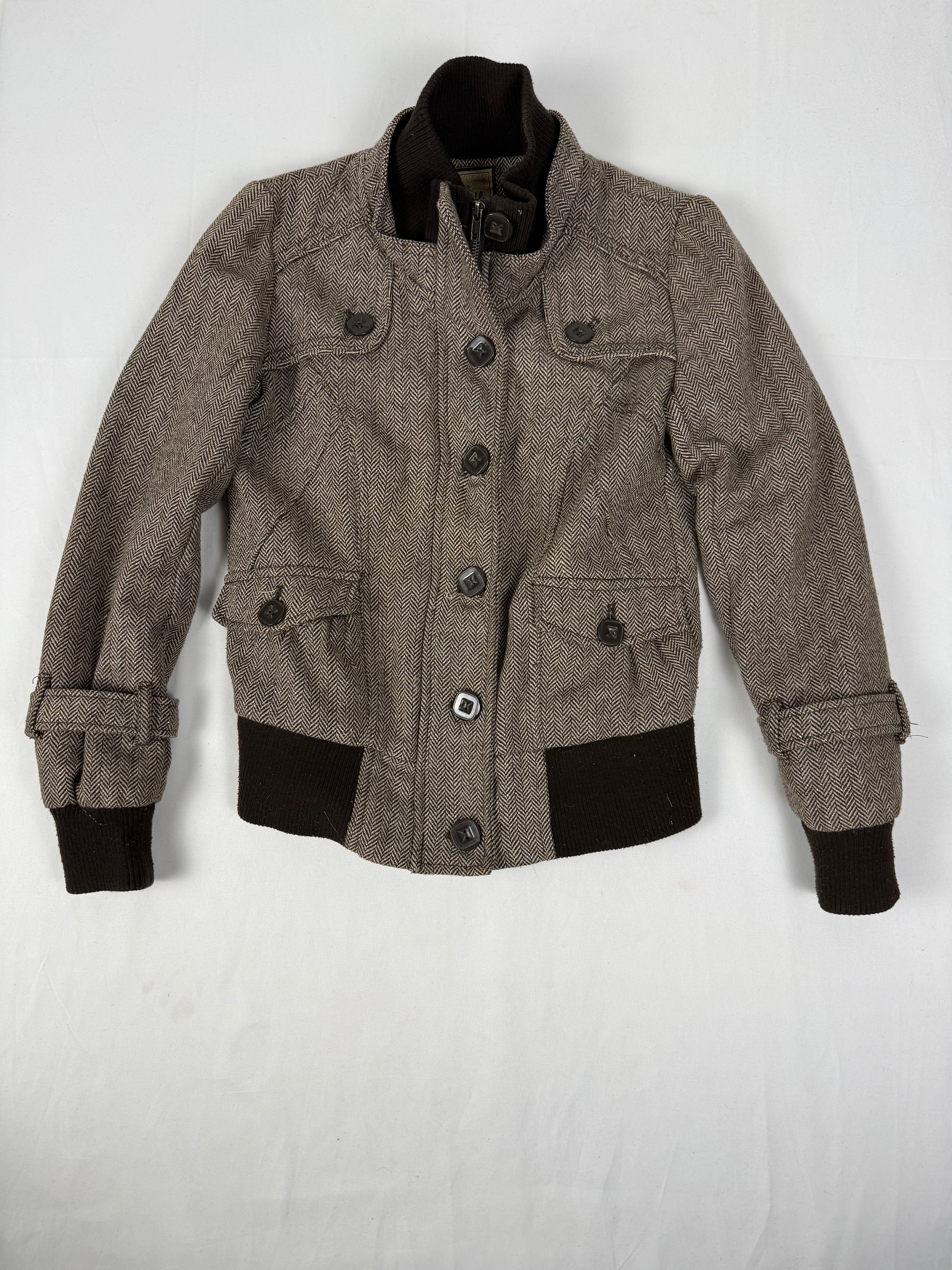 Brown spring biker jacket (M)