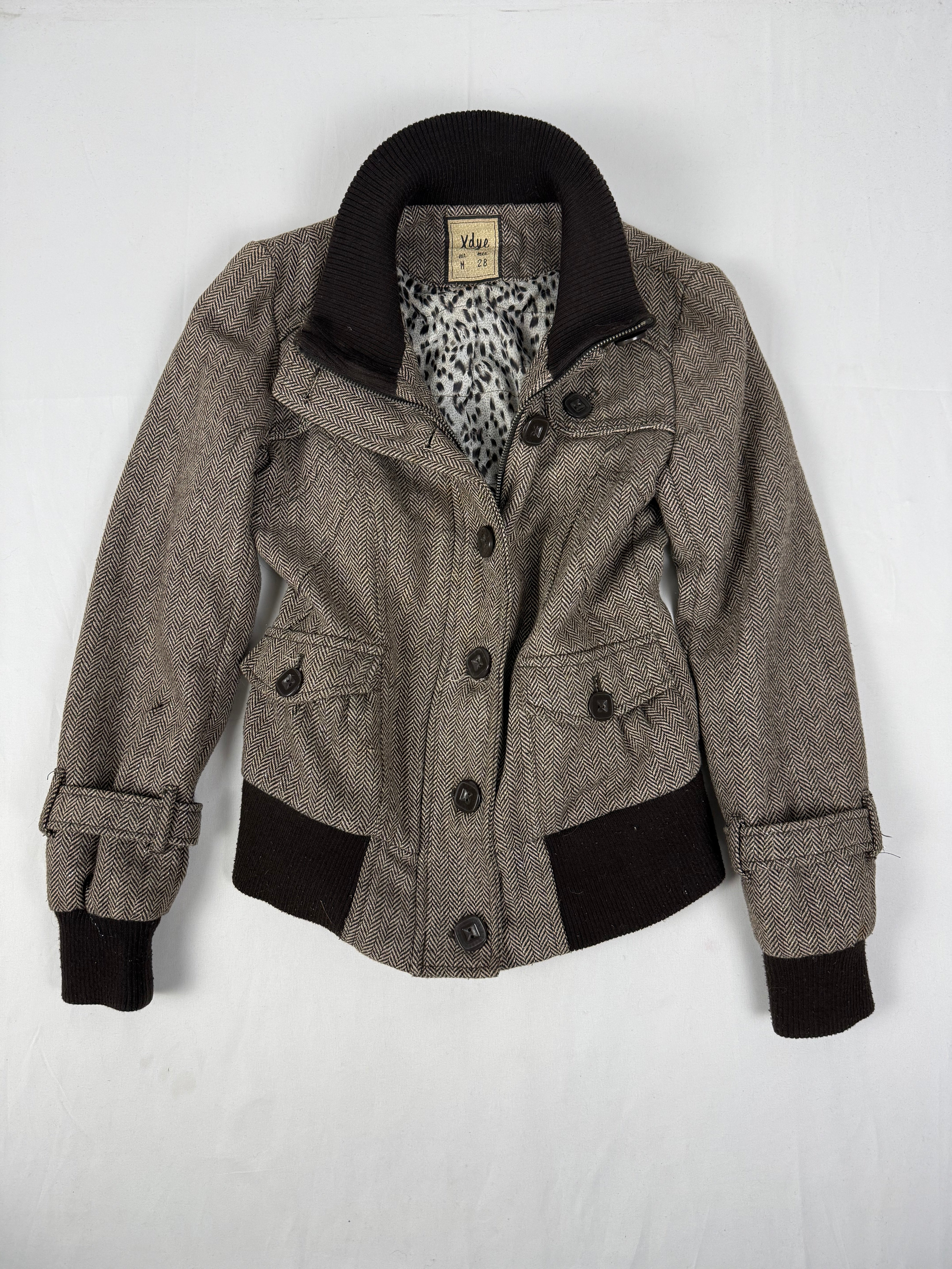 Brown spring biker jacket (M)