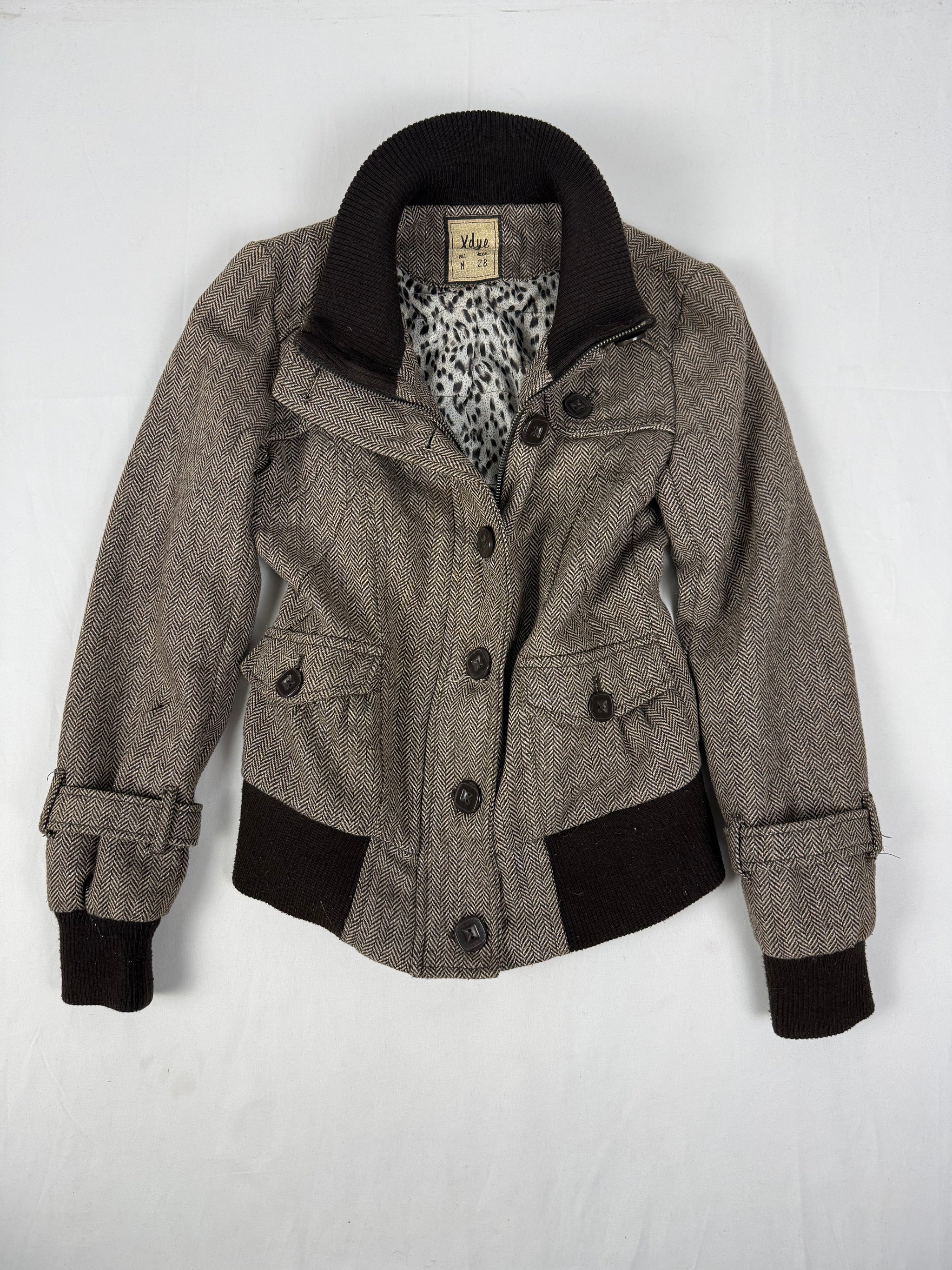 Brown spring biker jacket (M)