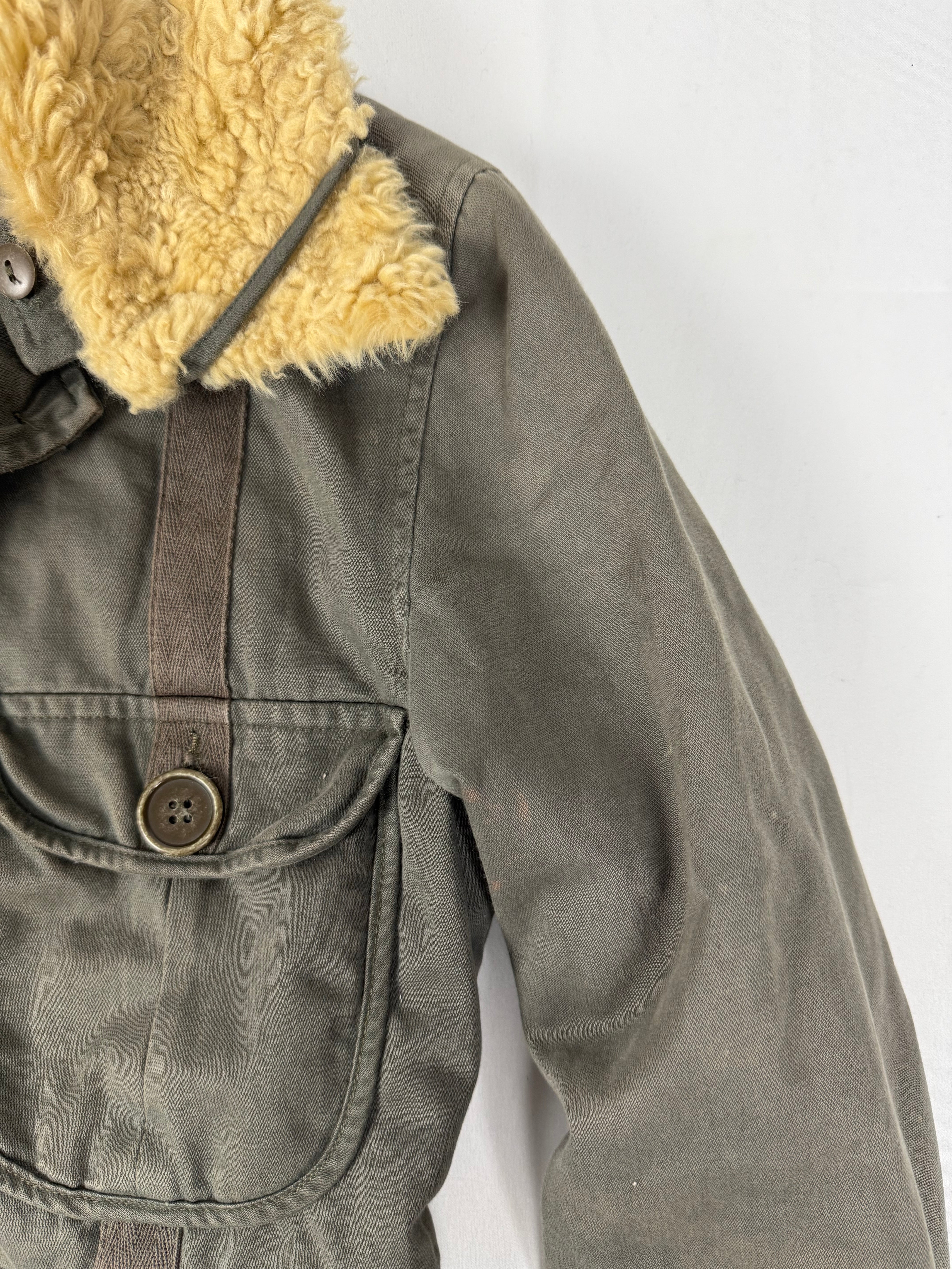Khaki cotton spring utility jacket (M)