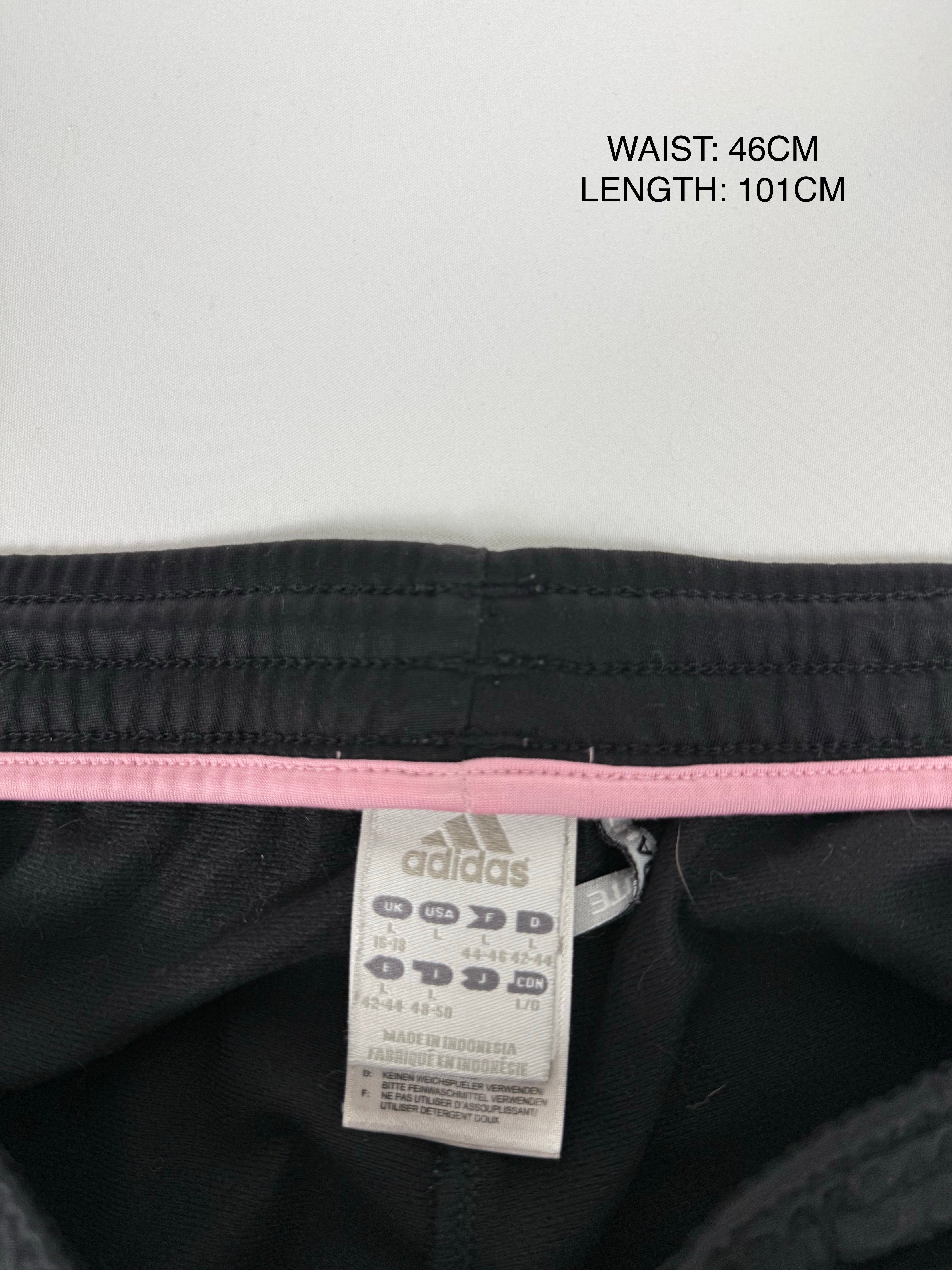 Black & pink low rise baggy pants (XL)