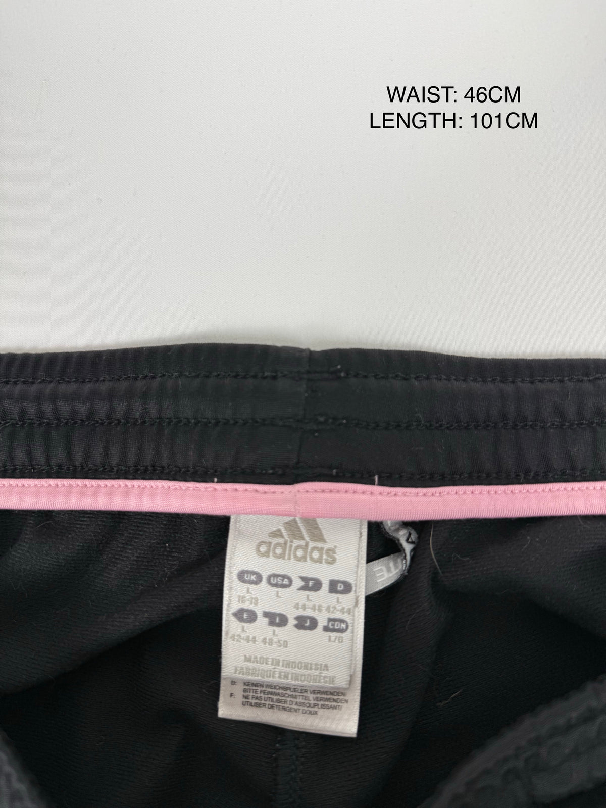 Black & pink low rise baggy pants (XL)