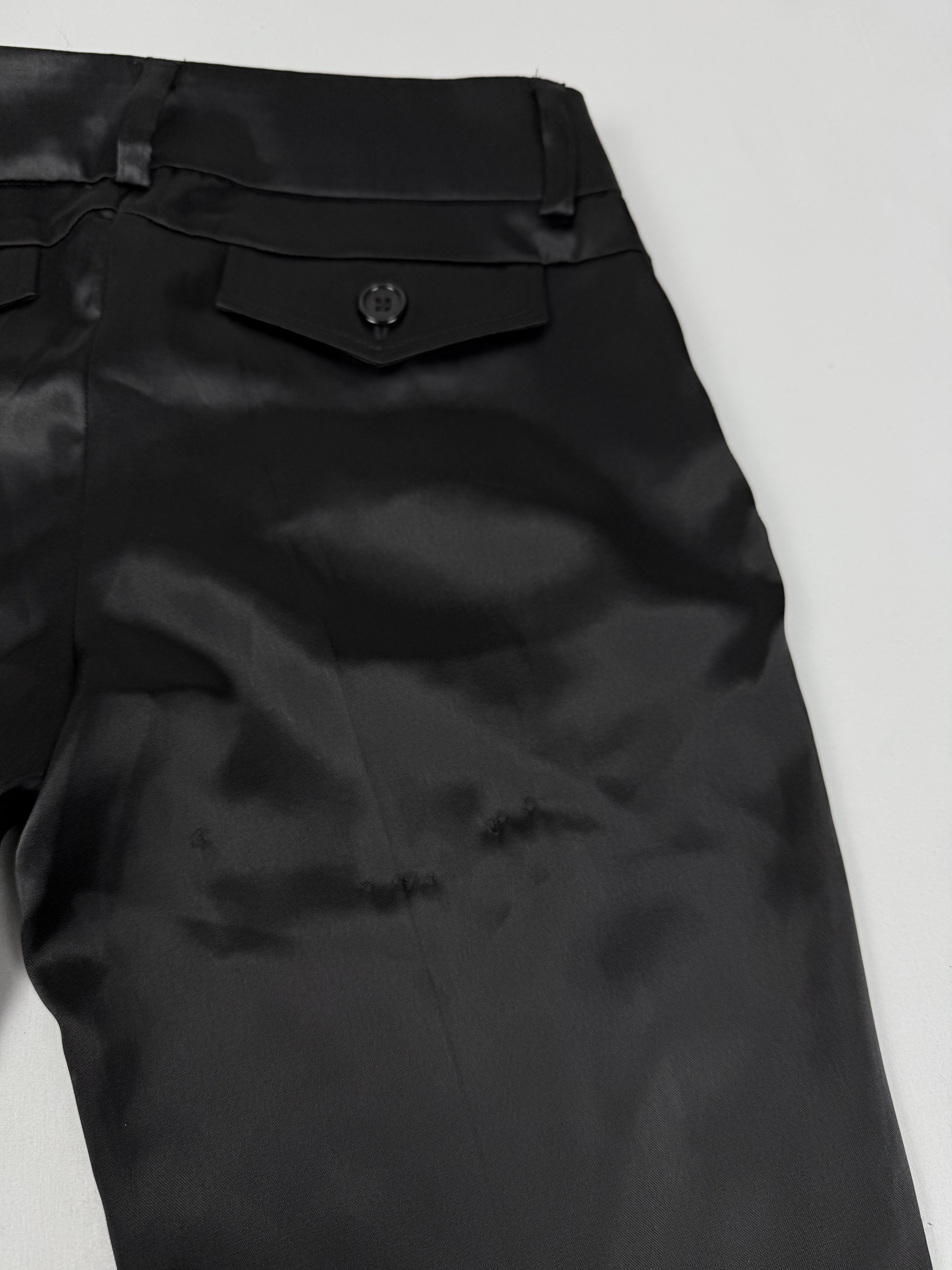 Black low rise silky office pants (XS)