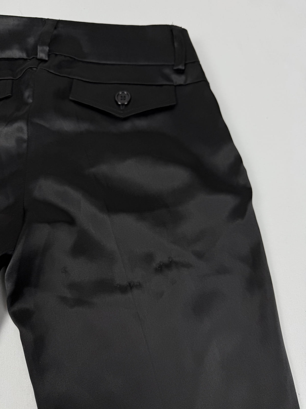 Black low rise silky office pants (XS)