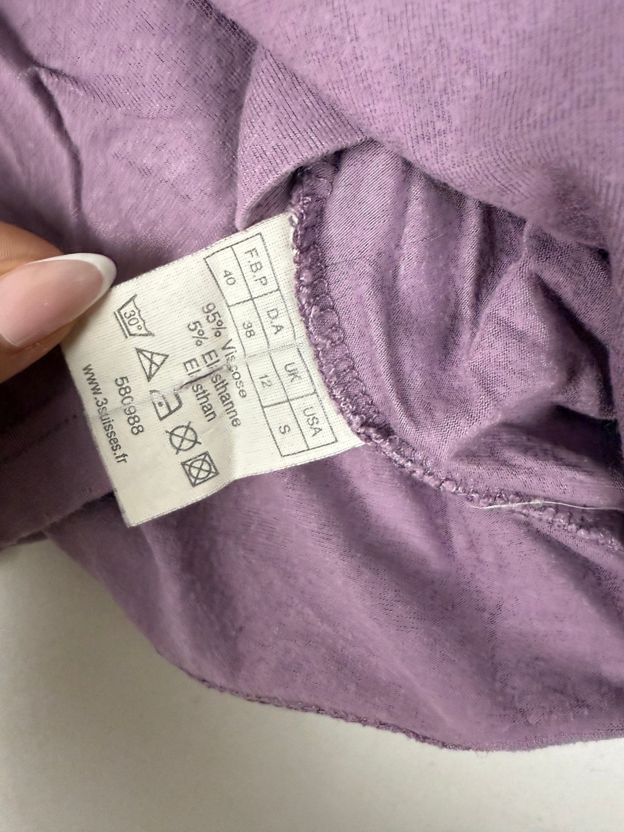 Lilac buttons up long sleeves top (M/L)