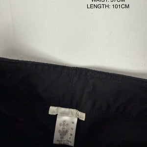 Black cargo low rise baggy pants (S)