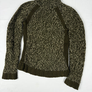 Khaki high neck jumper (S/M)