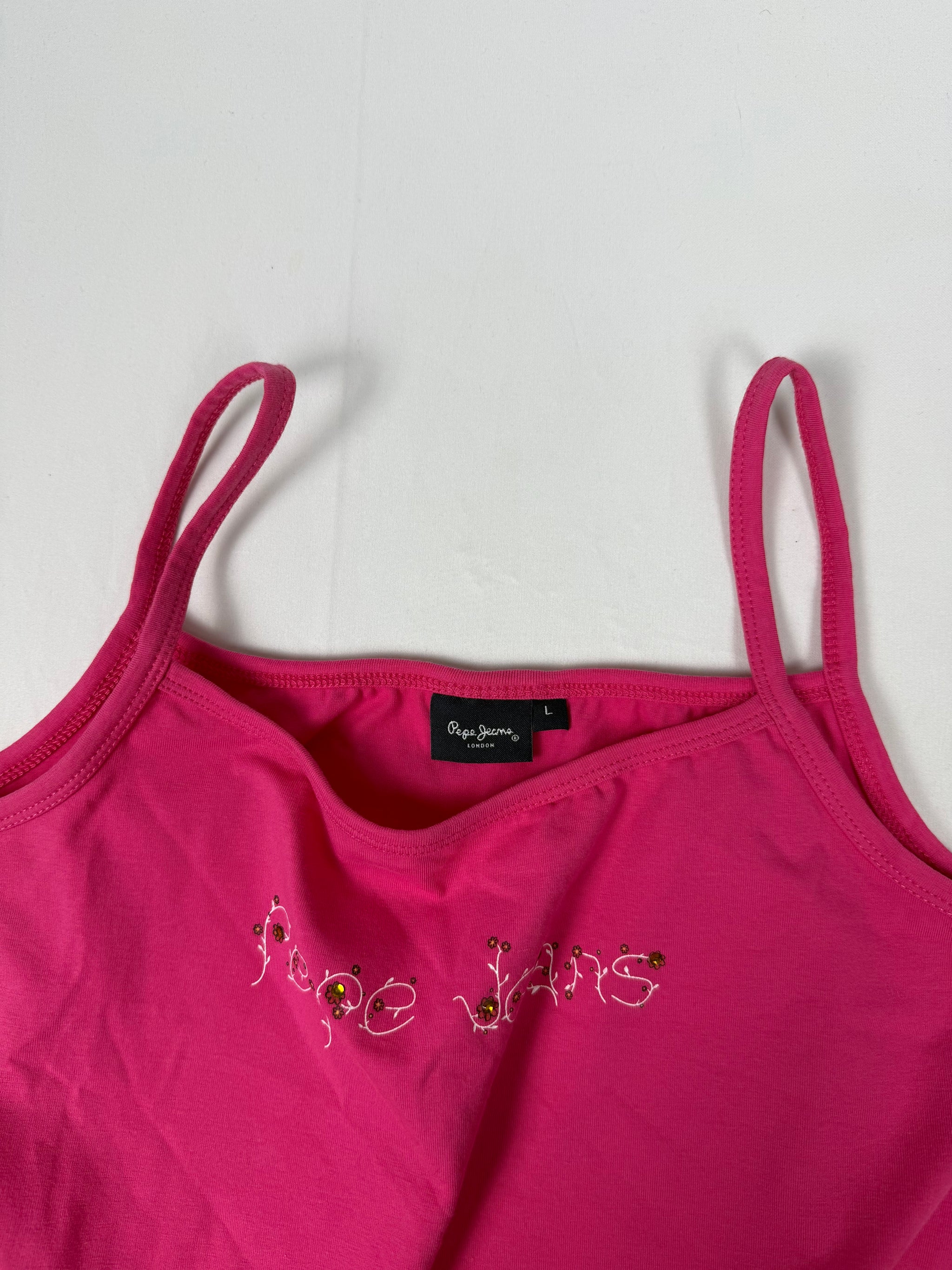 Pink tight fit cami top (M/L)
