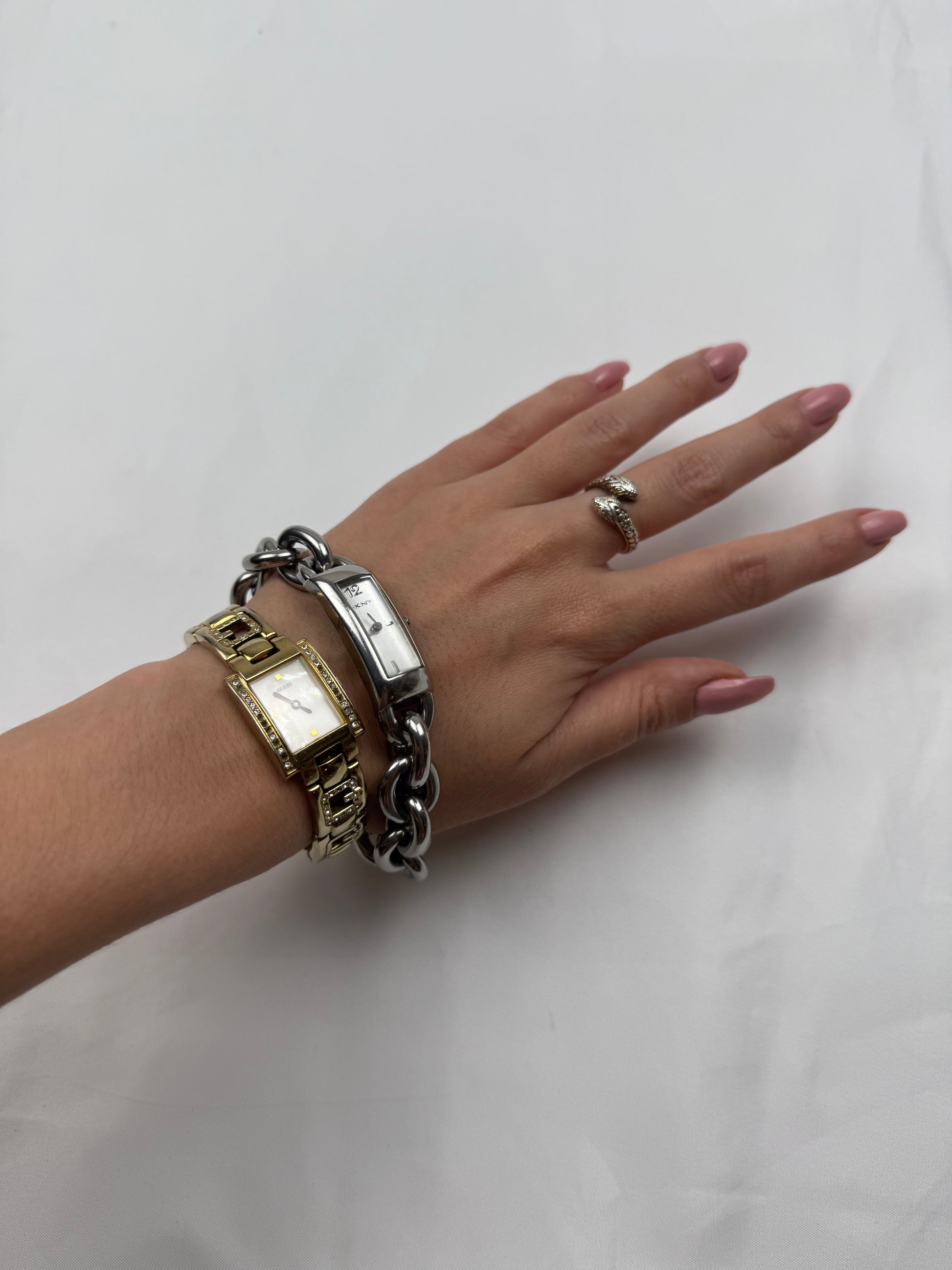 Vintage silver inox  jewelry watch