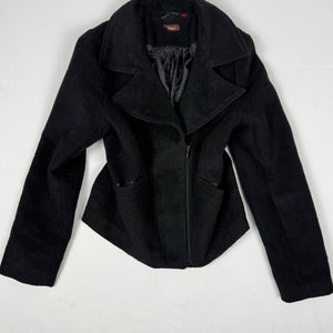 Black fleece blazer jacket (S)