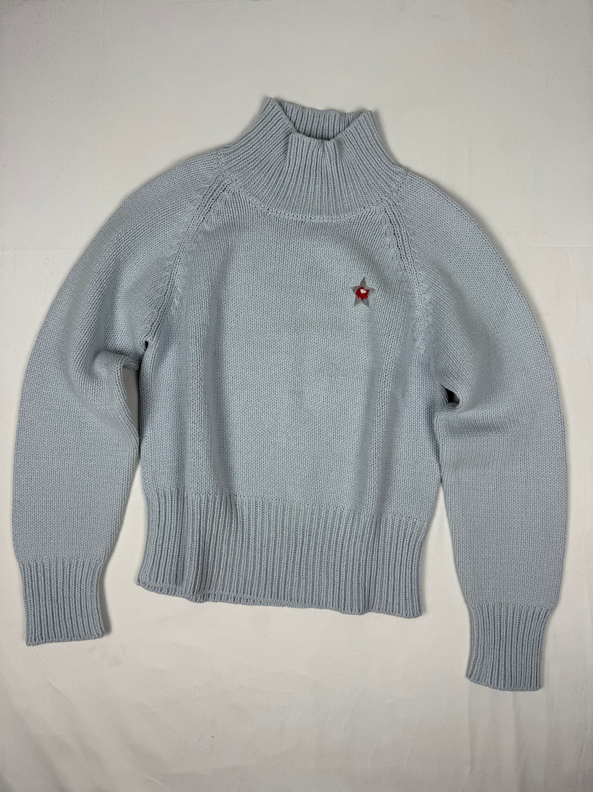 Baby blue high neck jumper (M)