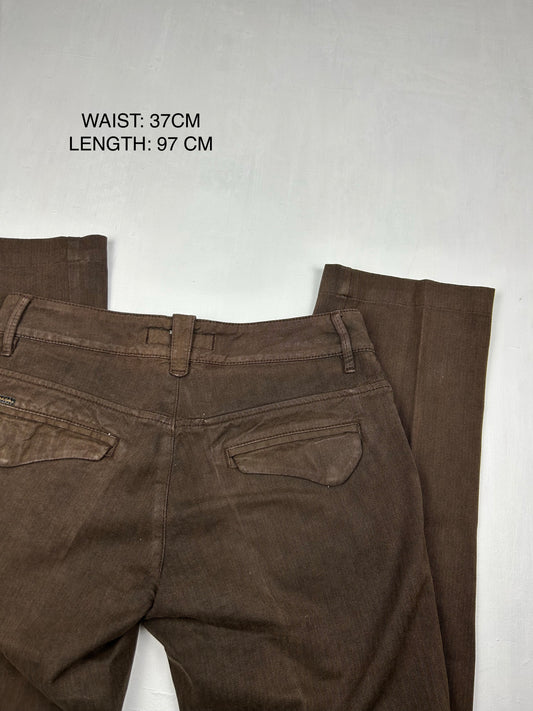 Brown office low rise bootcut /flare pants (S/M)